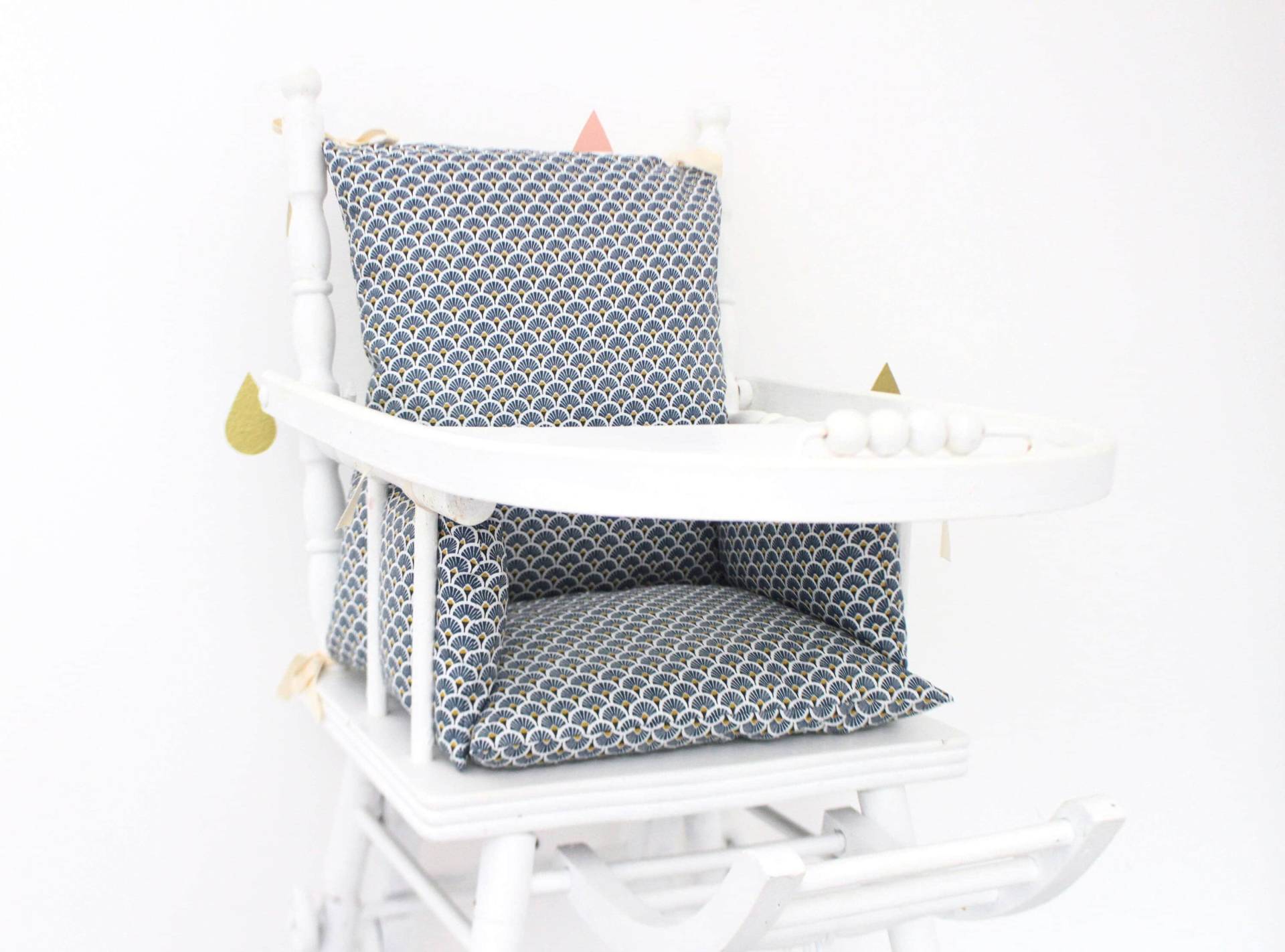 Kissen Für Babyhochstuhl Aus Beschichteter Baumwolle Mit Öko-Tex-Beschichtung/Marineblau Ethno Sitzfläche Hochstuhl Vintage-Holz von Etsy - ChooRose