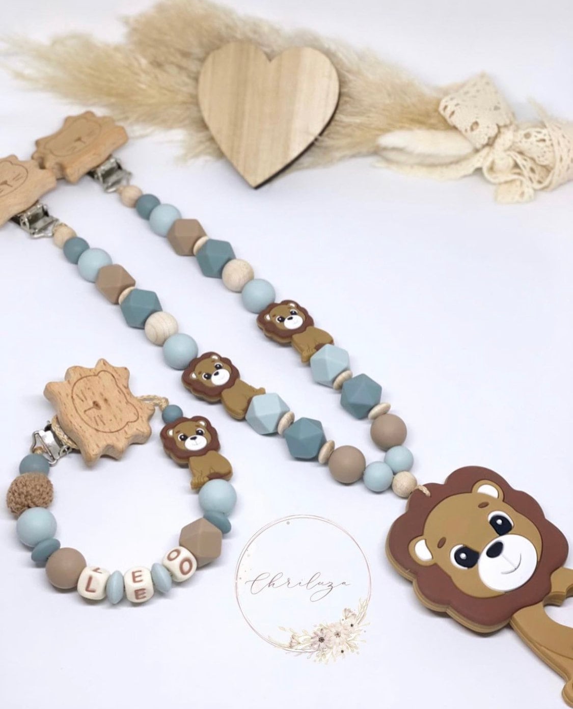 Schnullerkette Mit Name Kinderwagenkette Personalisiertes Set Junge Löwe Silikon Holz Schnullerkette Mit Name Kinderwagenkette Personalisiertes Set Junge Löwe Silikon Holz von Etsy - ChriluzaShop