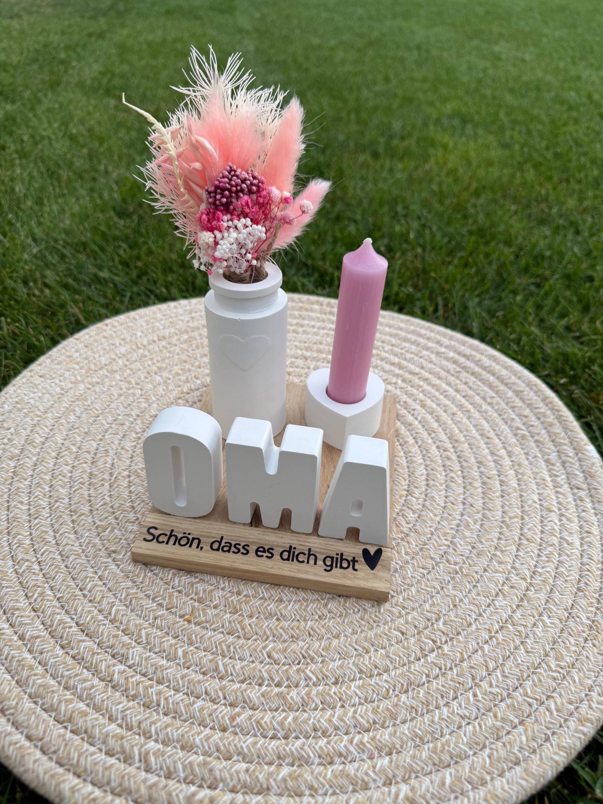 Geschenk Oma, Geburtstag, Dankeschön, Geschenkset Weihnachten, Holzset, Kerze, Opa, Oma Jubiläum, Großelterngeschenk, Handmade von Etsy - ChrissysStoreDesigns