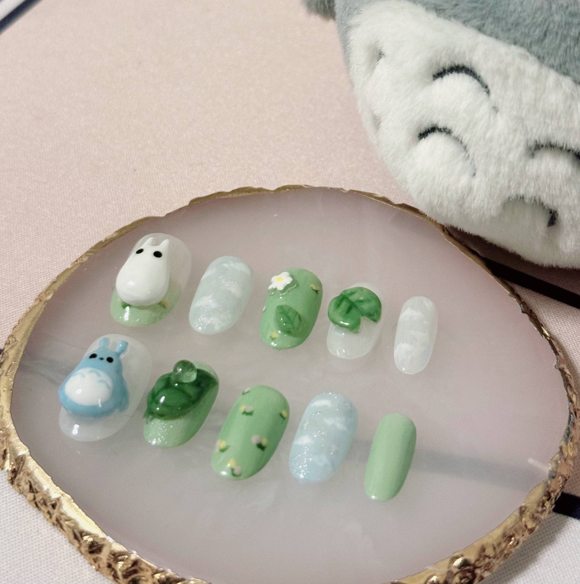 Gemütlicher Frühlingsbär Press On Nails | 10 Drücken Sie Auf Die Nägel Maßgeschneidert Gemütlicher Frühlingsbär Press On Nails | 10 Drücken Sie Auf Die Nägel Maßgeschneidert von Etsy - ChubbyFishStudio