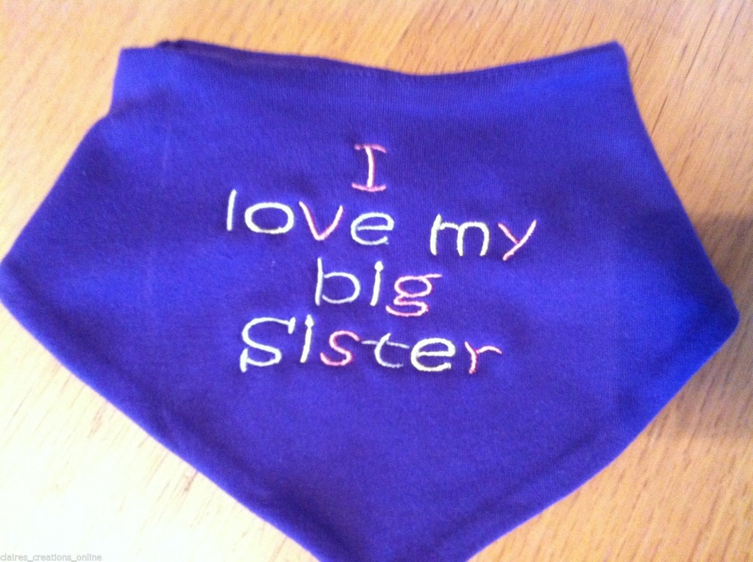 Personalisierte "I Love My " Baby/Kleinkind Bandana Lätzchen Geschenk 100% Baumwolle in 9 Farben Erhältlich von Etsy - ClaireCreationOnline