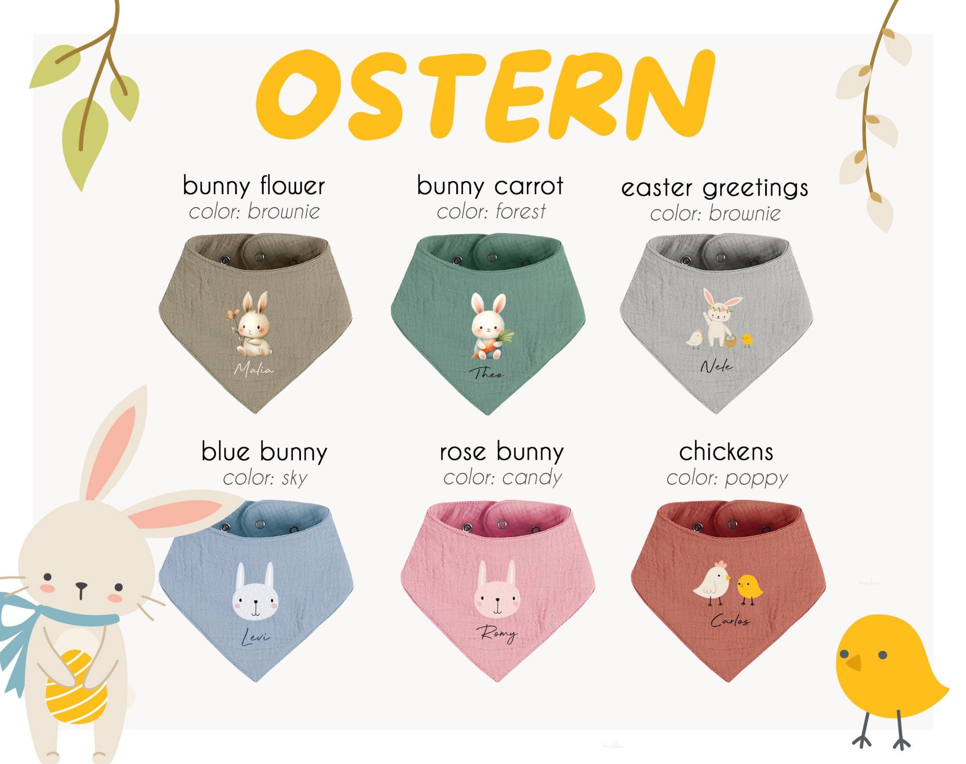 Ostern Namenstücher Personalisierbare Halstücher Aus Musselin Baby Und Kleinkind Dreieckstücher Spucktücher Baumwolle Lätzchen, Geschenk Ostern Namenstücher Personalisierbare Halstücher Aus Musselin Baby Und Kleinkind Dreieckstücher Spucktücher Baumwolle Lätzchen, Geschenk von Etsy - CleoNoah