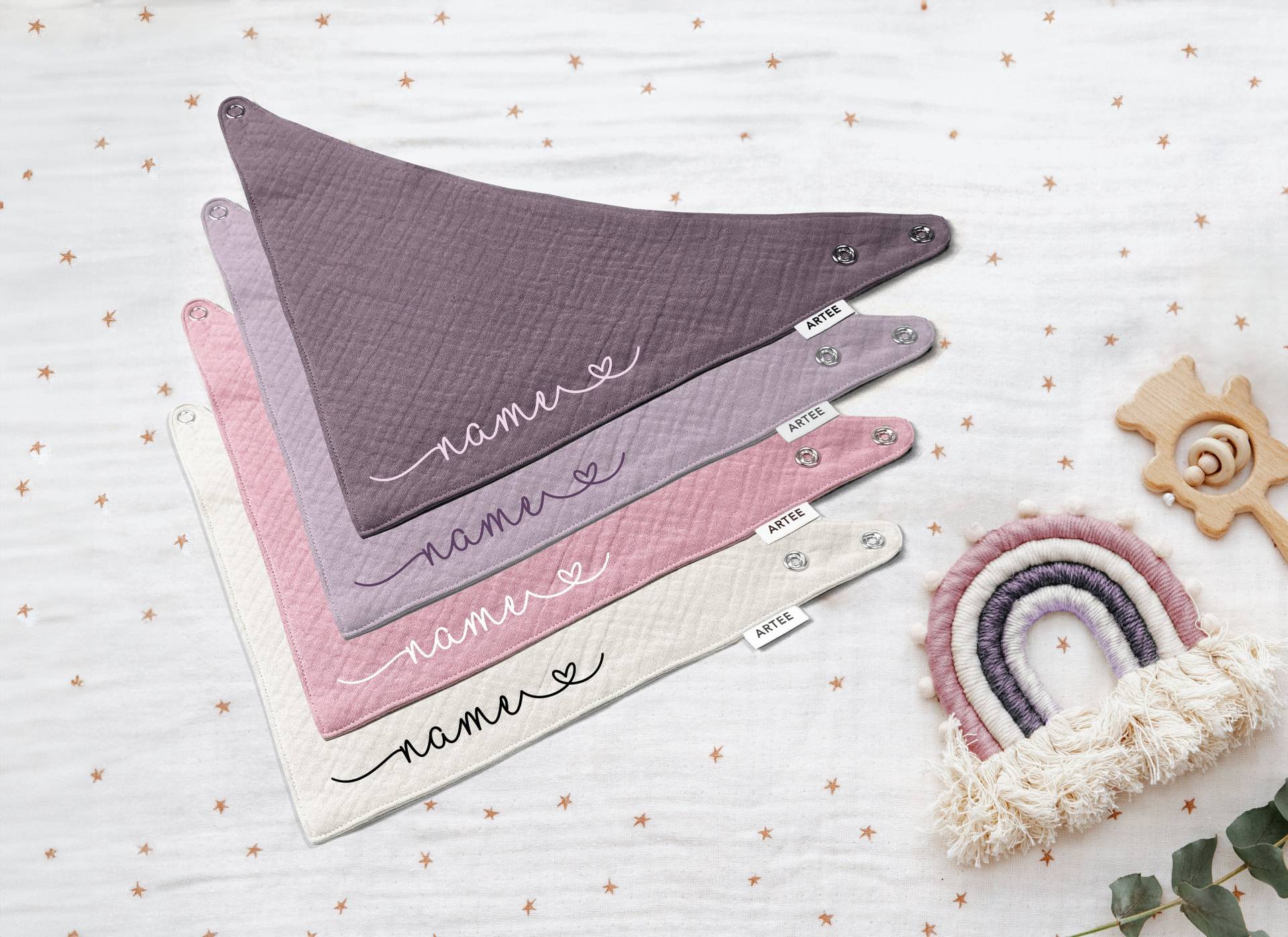 Set 4 Stück Personalisierbar Musselin Baby Und Kleinkind Halstücher Dreieckstücher Spucktücher Baumwolle Lätzchen Gaze, Geschenk Set 4 Stück Personalisierbar Musselin Baby Und Kleinkind Halstücher Dreieckstücher Spucktücher Baumwolle Lätzchen Gaze, Geschenk von Etsy - CleoNoah
