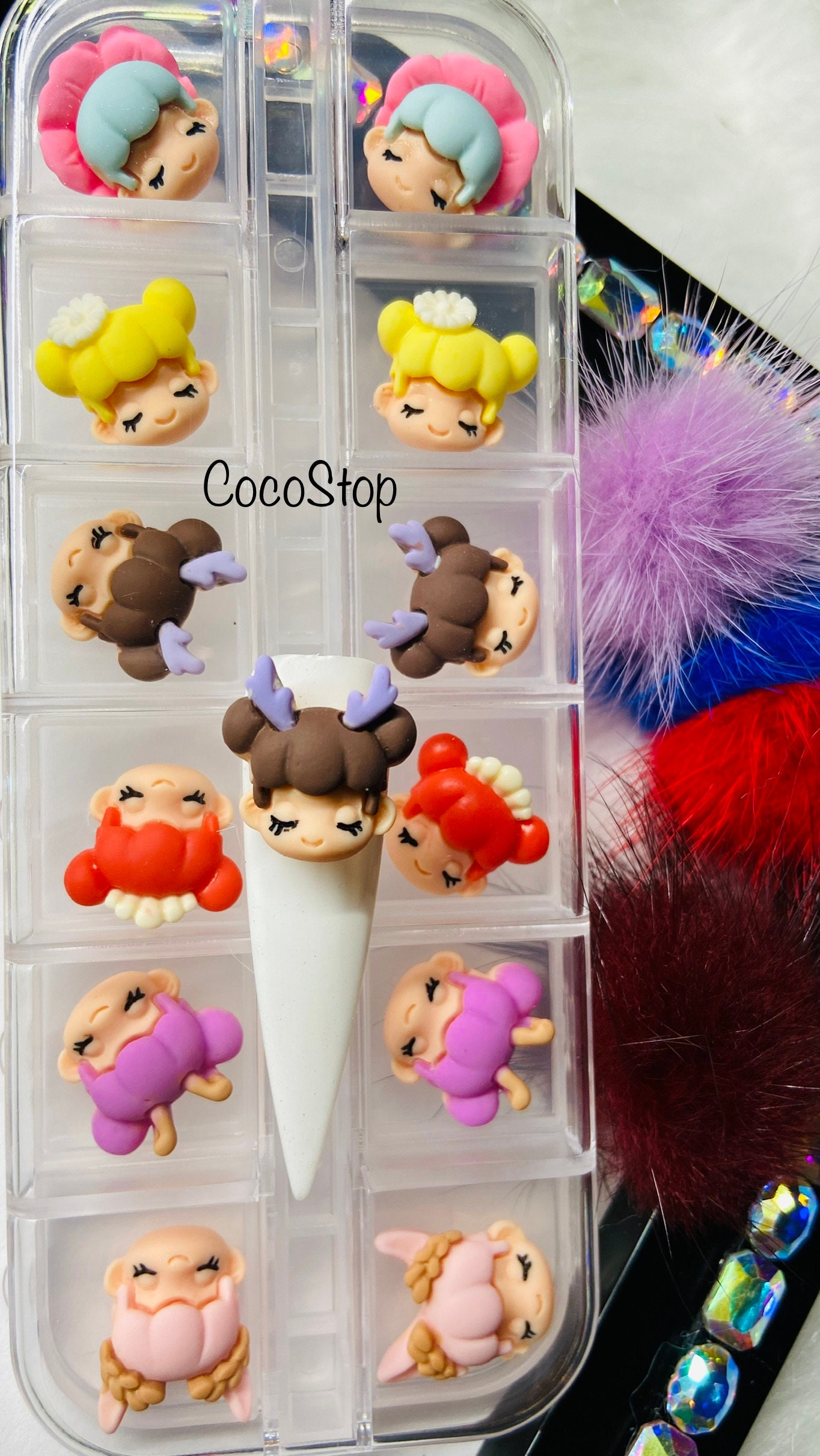12 Stück Kawaii Baby Puppen Gesicht Nailart Charms 12 Stück Kawaii Baby Puppen Gesicht Nailart Charms von Etsy - CocoStop