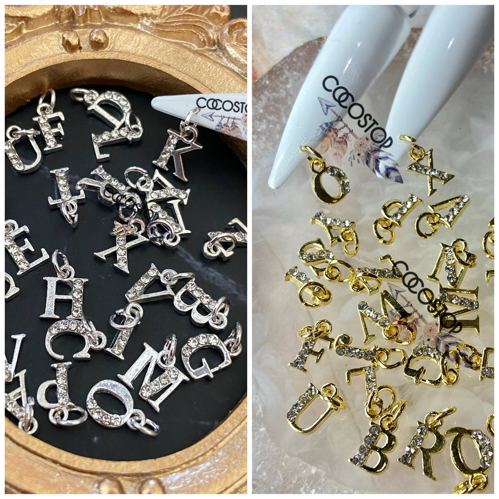 26 Stück A-Z Strass Nagel Buchstaben Baumelnde Charms 3D Diy Handwerk 26 Stück A-Z Strass Nagel Buchstaben Baumelnde Charms 3D Diy Handwerk von Etsy - CocoStop