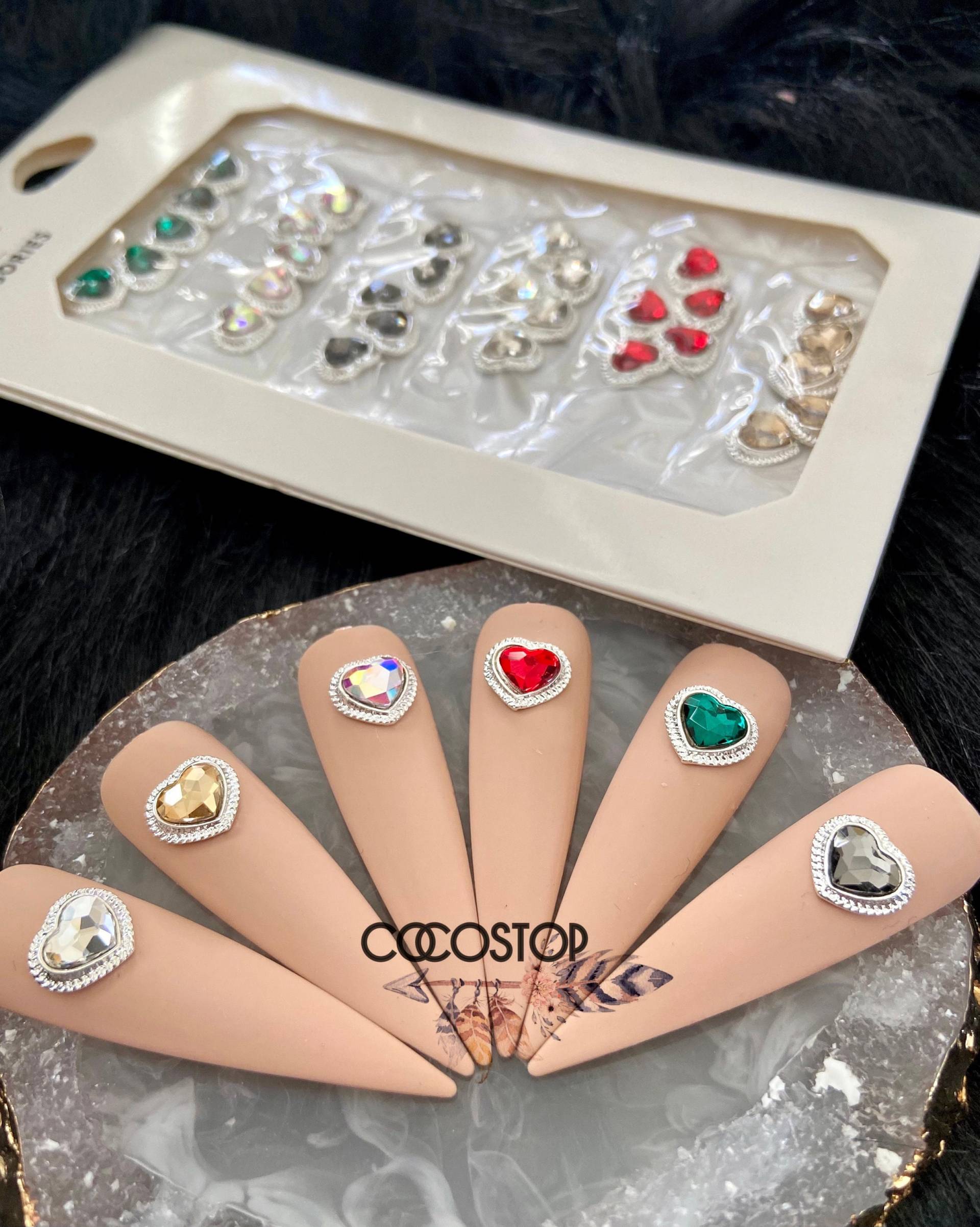 30 Stück Valentine Herz Nagelschmuck 3D Nagel Charms Nailart 30 Stück Valentine Herz Nagelschmuck 3D Nagel Charms Nailart von Etsy - CocoStop