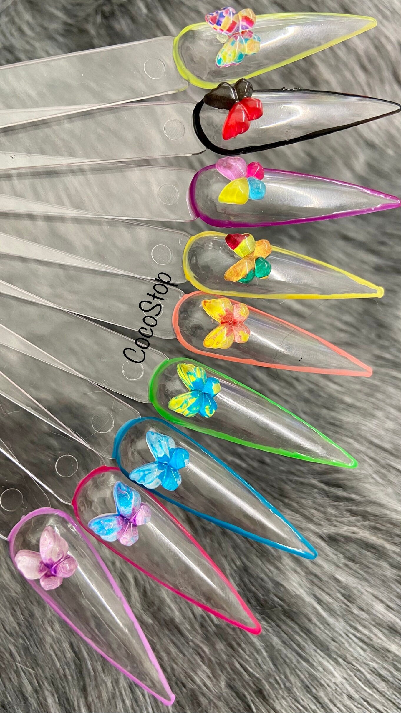40 Stück Mix Bunte Kunstharz Cabochon Schmetterling Kawaii 3D Nagel Charms 40 Stück Mix Bunte Kunstharz Cabochon Schmetterling Kawaii 3D Nagel Charms von Etsy - CocoStop
