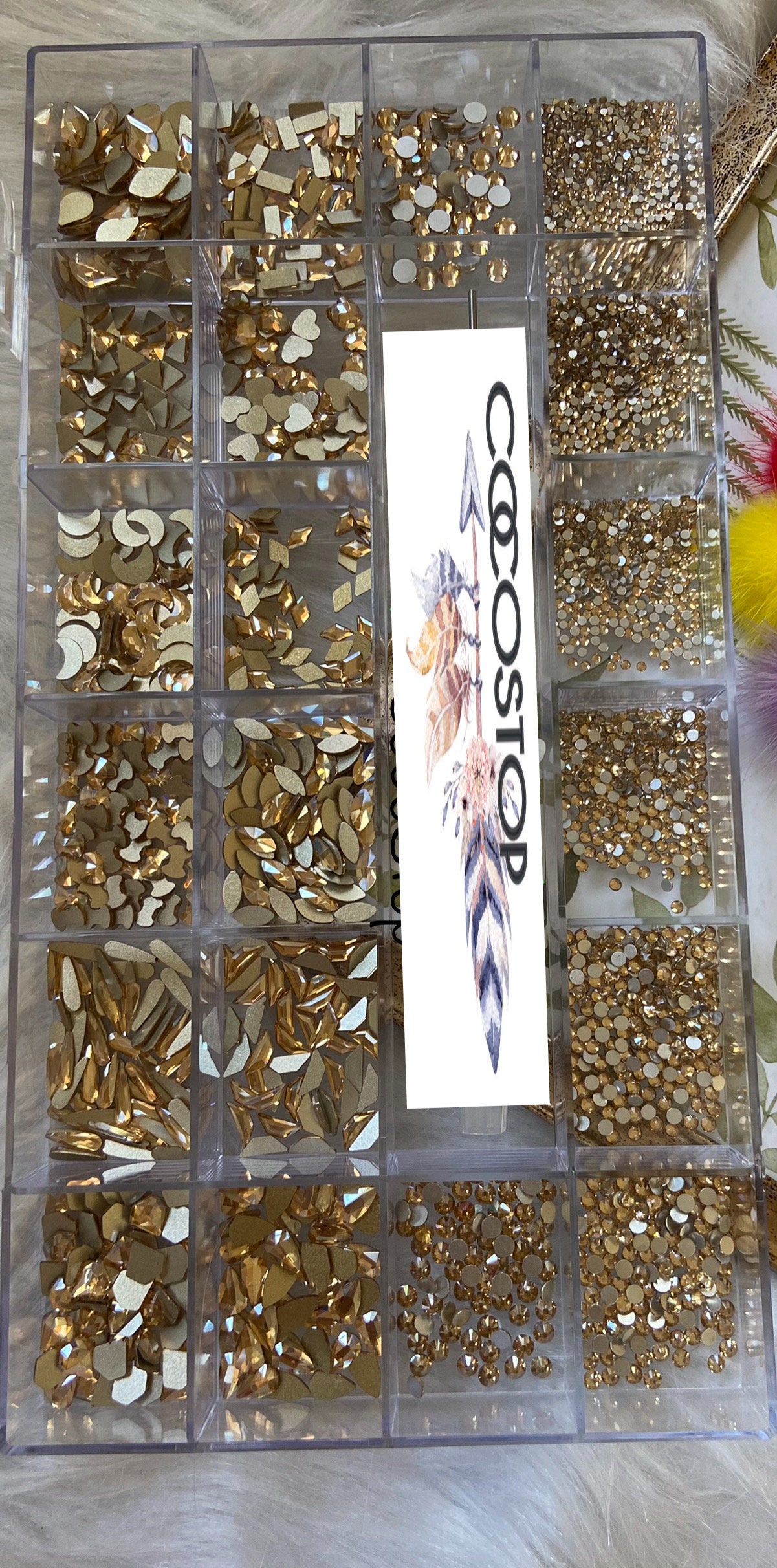 Champagner Nagel Strass Box Diy Basteln Dekorationen Champagner Nagel Strass Box Diy Basteln Dekorationen von Etsy - CocoStop