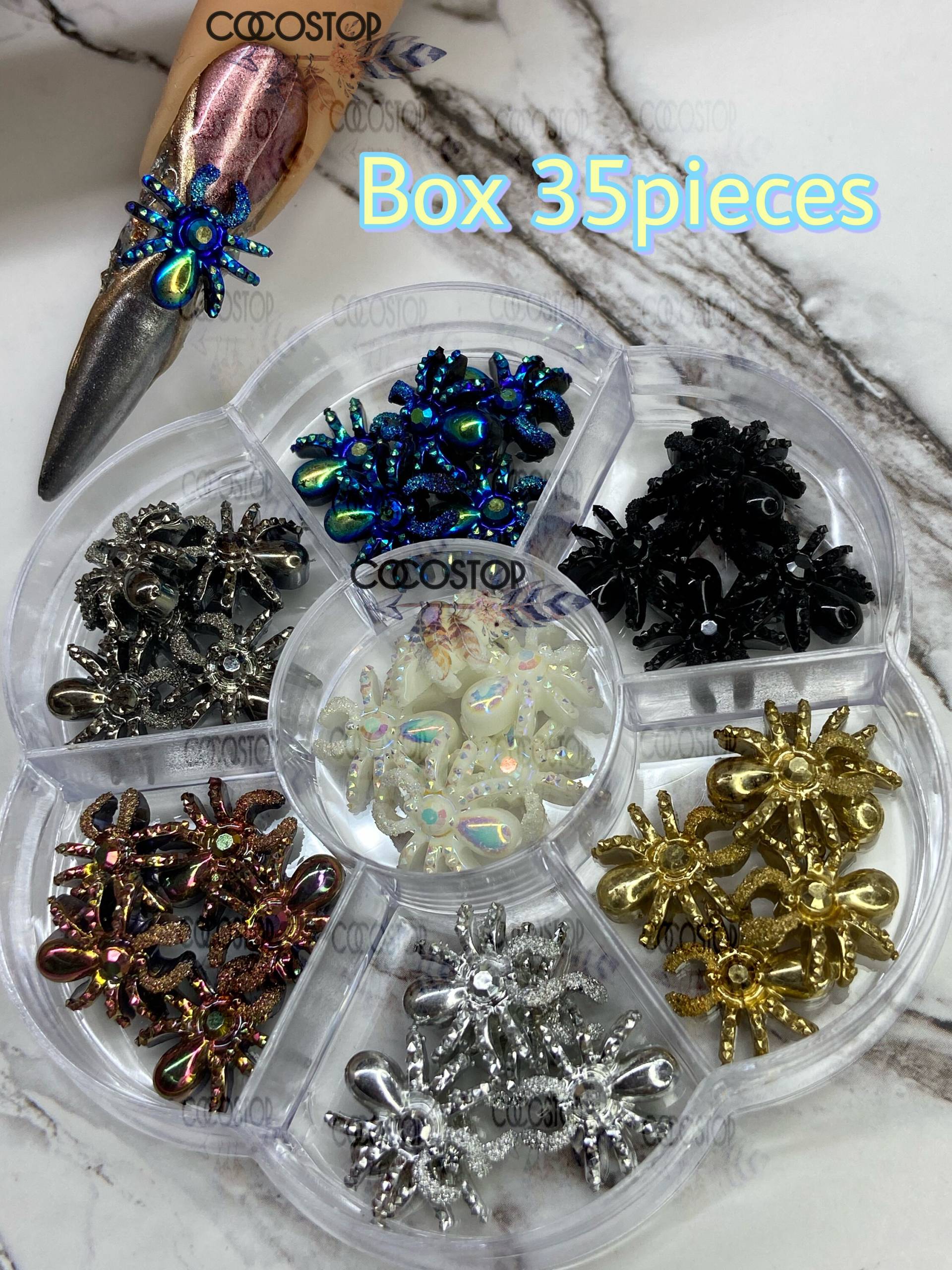 Harz Spinne Ab Cabochon 3D Nagel Charms Für Halloween, Nail Art Design Harz Spinne Ab Cabochon 3D Nagel Charms Für Halloween, Nail Art Design von Etsy - CocoStop