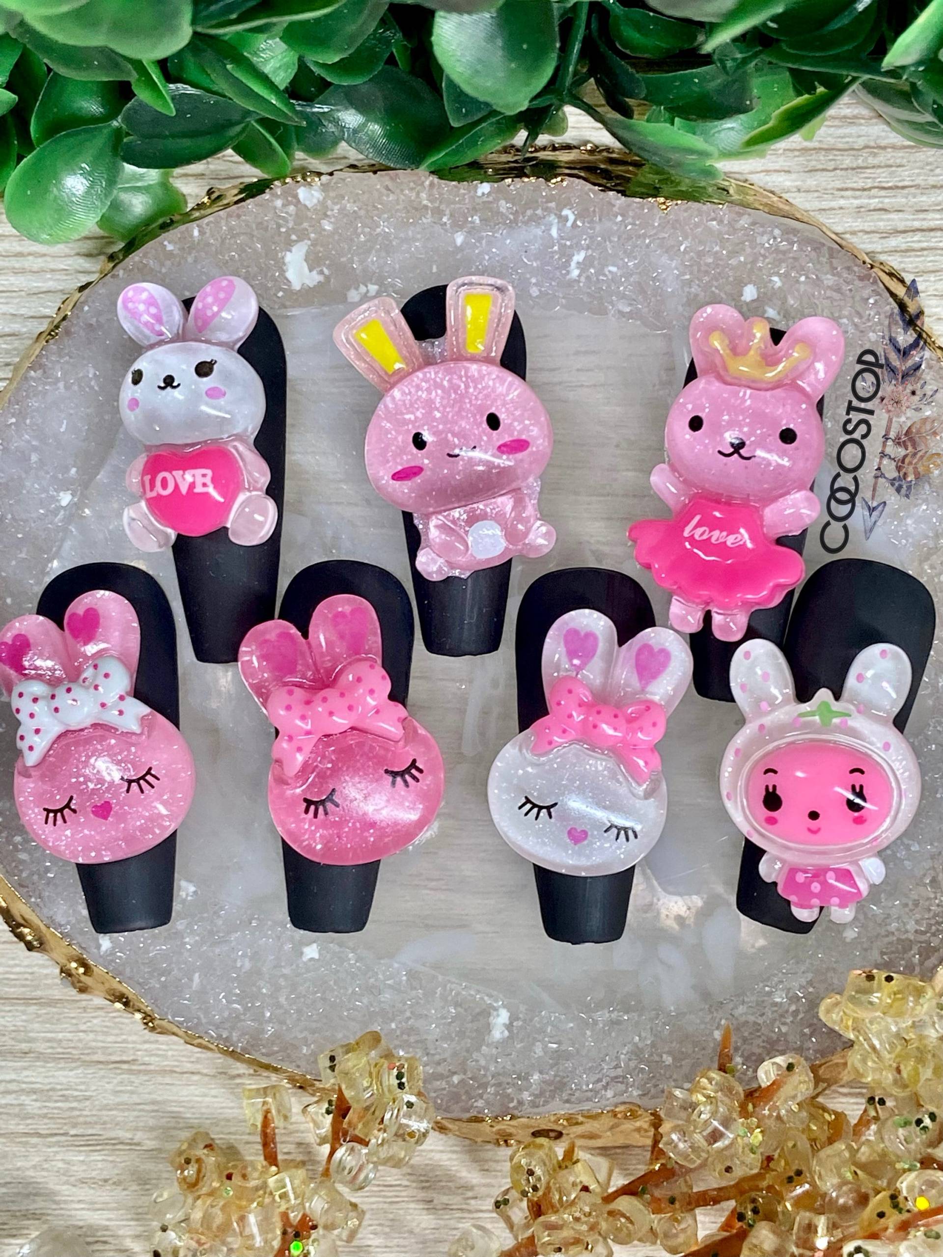 Kaninchen Kawaii Nagel Charms 3D Kunst Für Nail Art Designs Diy Handwerk Kaninchen Kawaii Nagel Charms 3D Kunst Für Nail Art Designs Diy Handwerk von Etsy - CocoStop