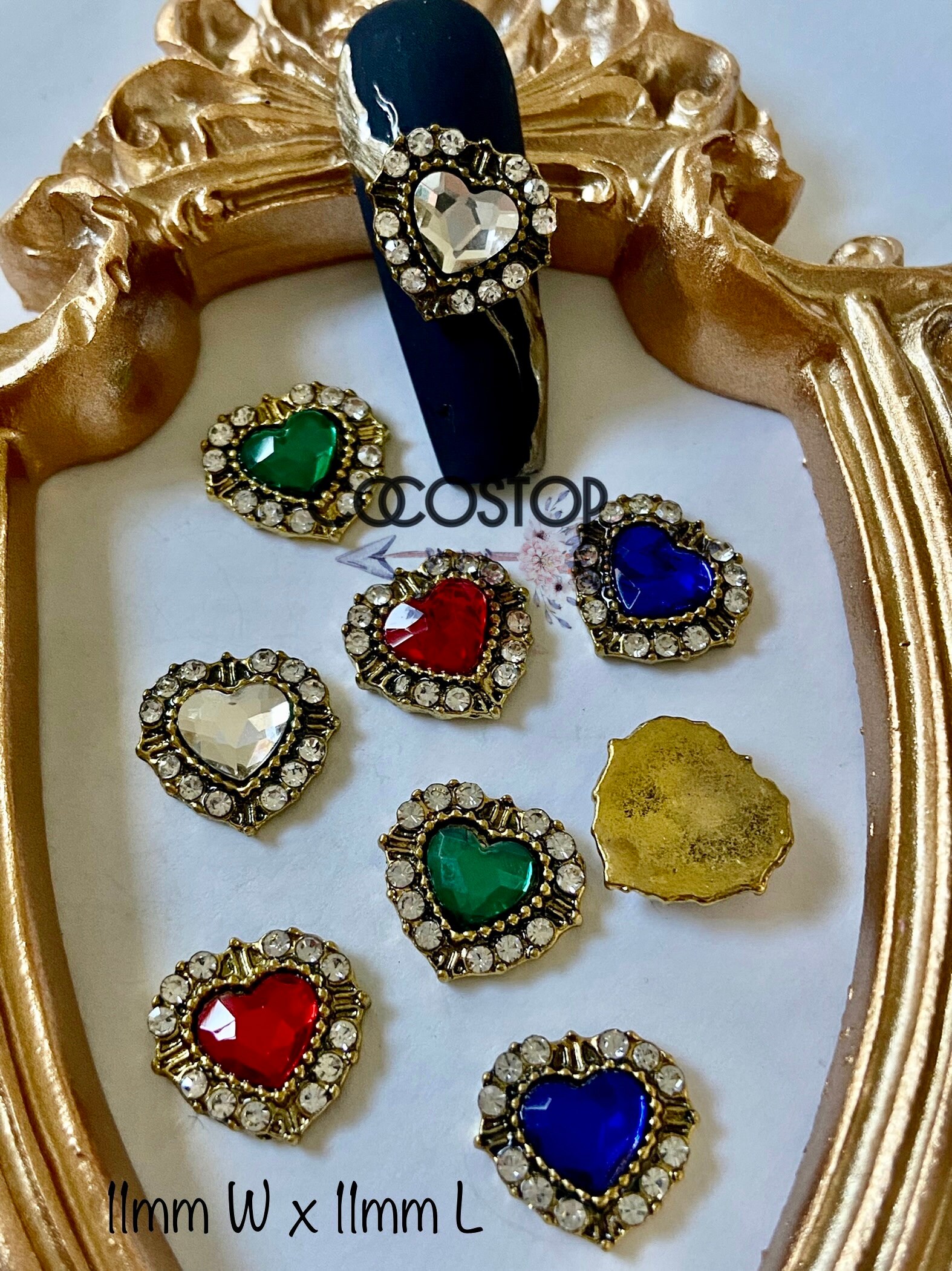 Luxus Herz Valentinstag Nagelschmuck 3D Nagel Charms Für Nail Art Designs Diy Bastelzubehör, Art Luxus Herz Valentinstag Nagelschmuck 3D Nagel Charms Für Nail Art Designs Diy Bastelzubehör, Art von Etsy - CocoStop