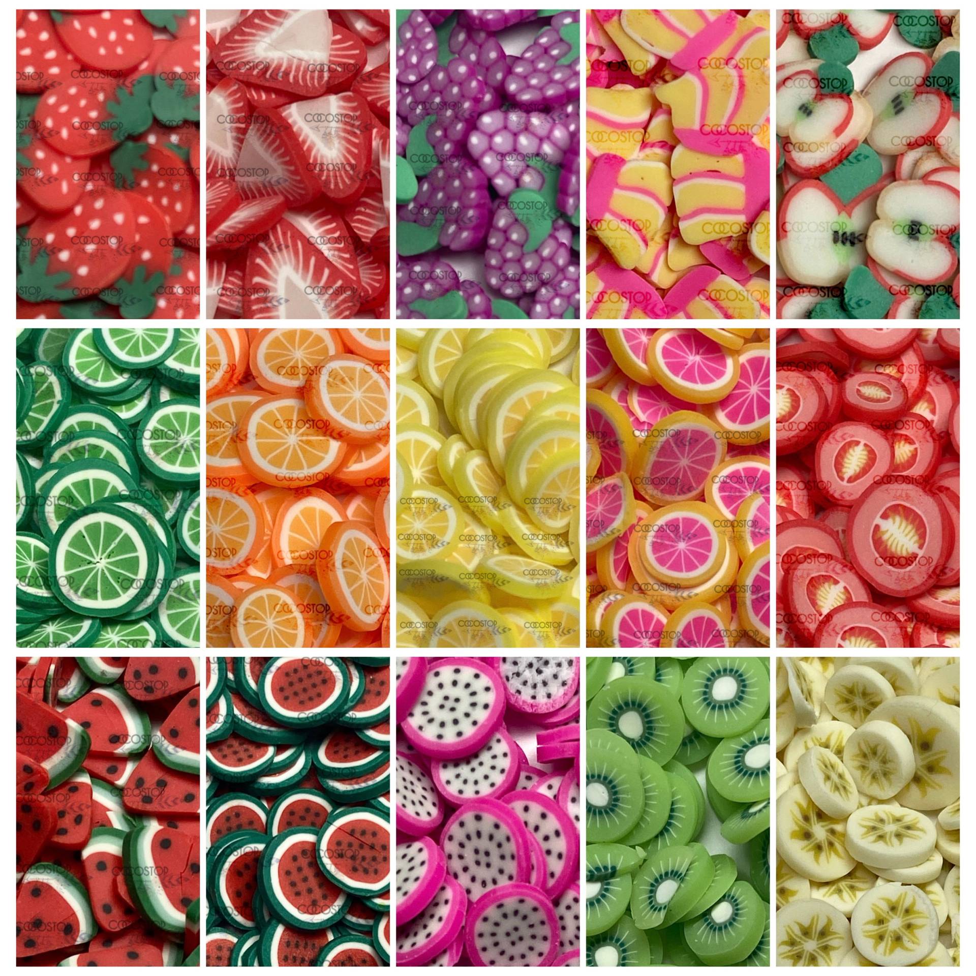 Mix Fimo Polymer Obst Ton Scheiben Nail Art Diy Basteln Mix Fimo Polymer Obst Ton Scheiben Nail Art Diy Basteln von Etsy - CocoStop