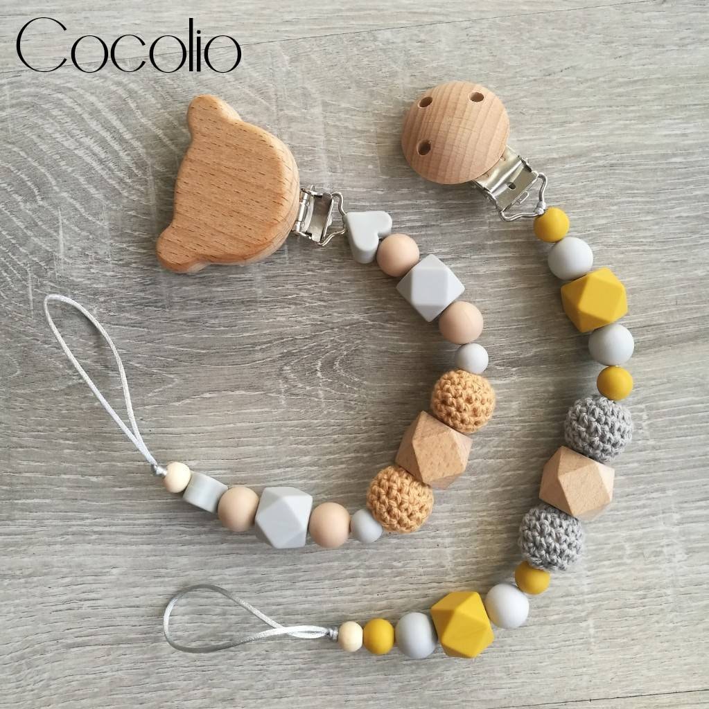 Schnullerkette Bär Stern Junge Unisex von Etsy - CocolioHandmade