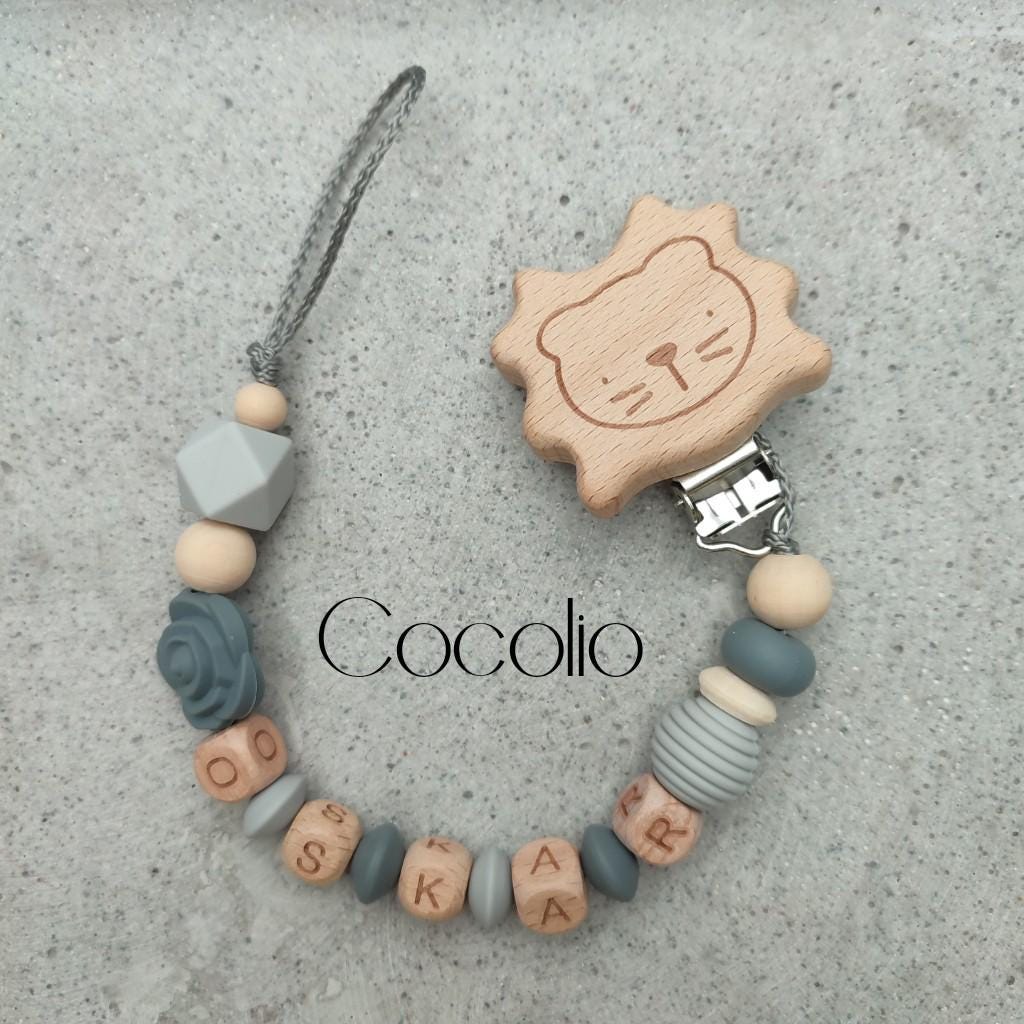 Schnullerkette Personalisiert Grau Schnullerkette Personalisiert Grau von Etsy - CocolioHandmade