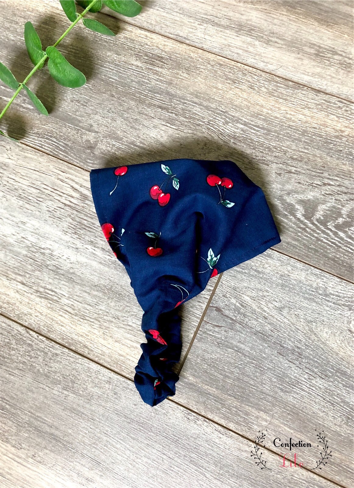 stirnband Im Bandana-stil Mit Kirschmuster stirnband Im Bandana-stil Mit Kirschmuster von Etsy - ConfectionLilo