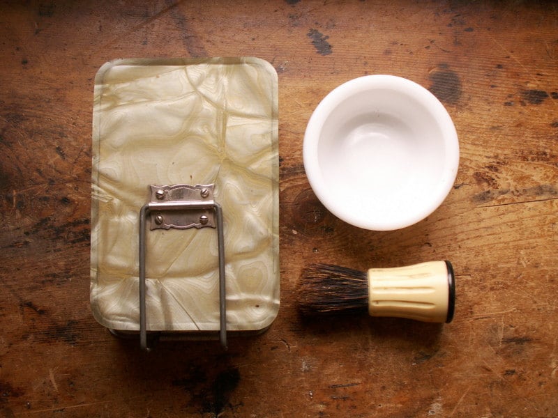 Vintage Rasierspiegel, Pinsel Und Tasse Im Set - Geschenk Für Männer von Etsy - CopperAndTin