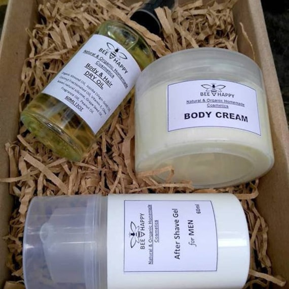 Für Him/Männer Kosmetik/Gesicht, Körper Und Haar Pflege Geschenk-Set //Hautpflege /Nach Shave/Body Cream/Dry Oil & Haar/Hydrat, Weiche Haut von Etsy - CosmeticsGR