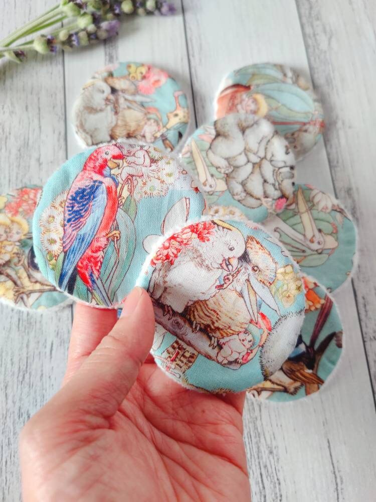 May Gibbs Wiederverwendbare Wattepads, Zero Waste Make-Up Wipes Cotton Rounds, - Australiana May Gibbs Wiederverwendbare Wattepads, Zero Waste Make-Up Wipes Cotton Rounds, - Australiana von Etsy - CottonTreeByLinda
