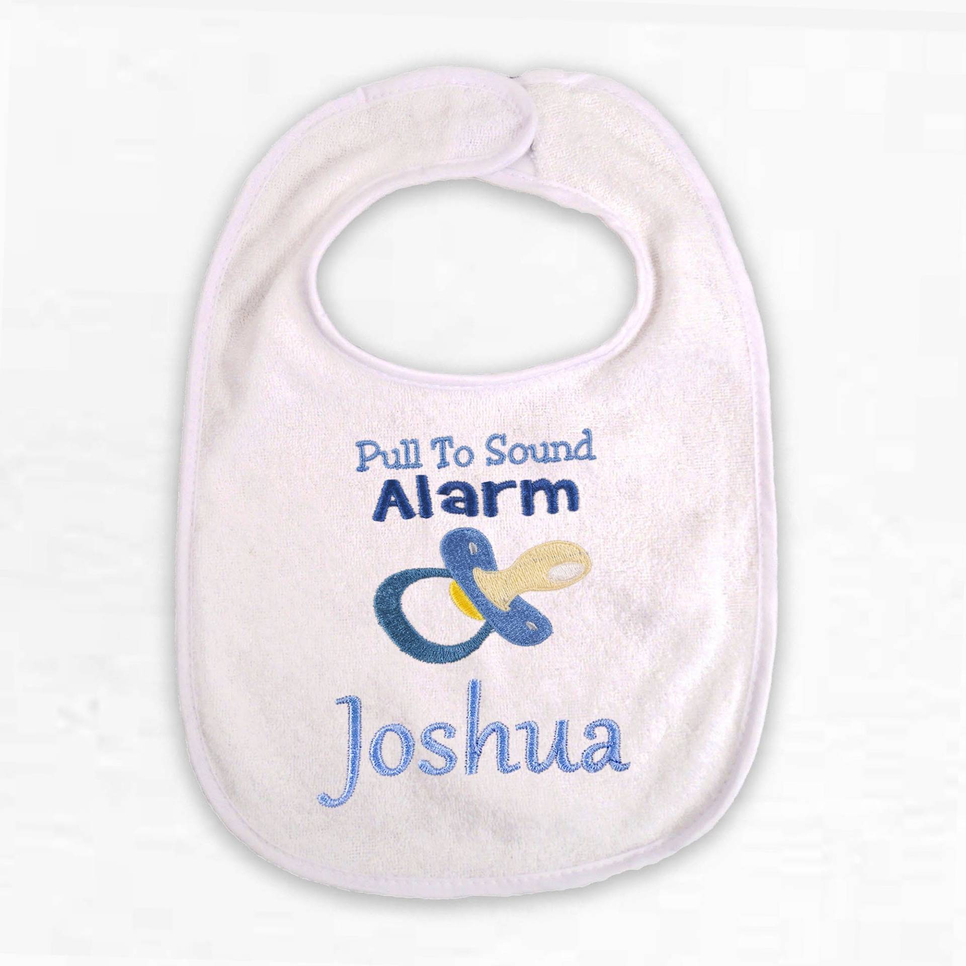 "Personalisierte Baby Lätzchen "Pull To Sound Alarm" Frottee Lätzchen." "Personalisierte Baby Lätzchen "Pull To Sound Alarm" Frottee Lätzchen." von Etsy - CountryTouchStore