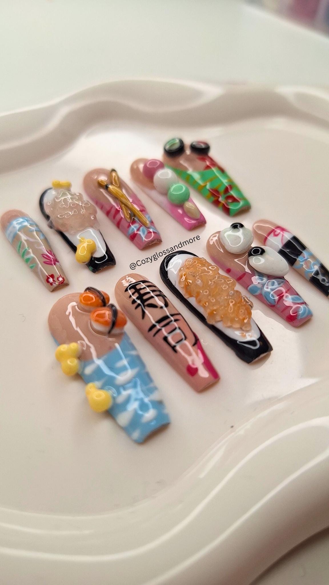 Sushi Nägel Sushi Nägel von Etsy - CozyGlossAndMore