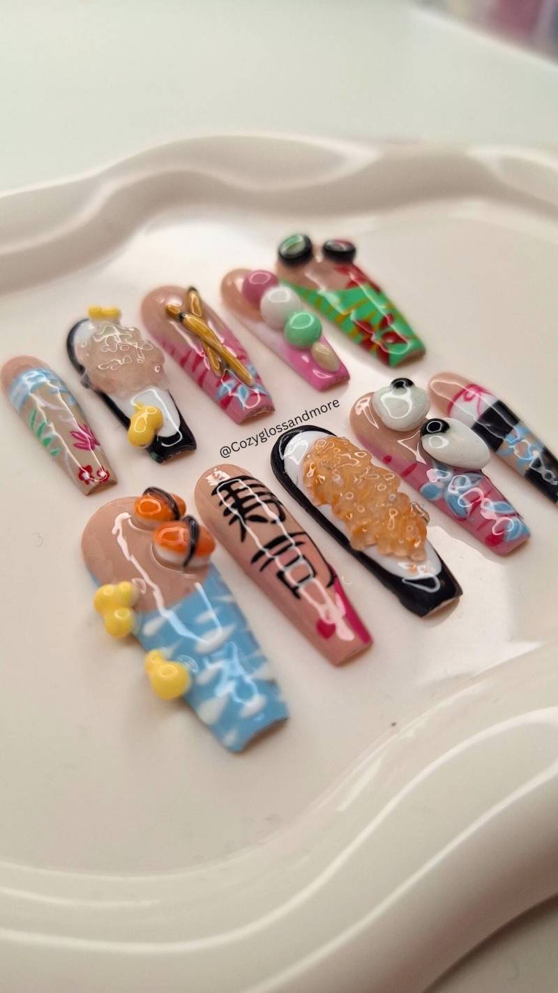 Sushi Nägel Sushi Nägel von Etsy - CozyGlossAndMore