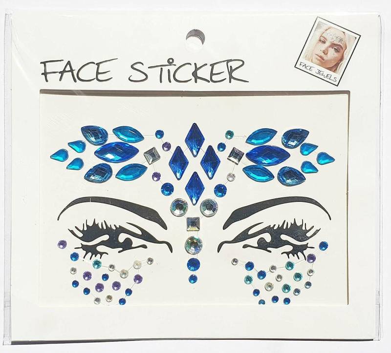 Craftbuddyus Selbstklebende Gesicht Aufkleber Edelsteine Glitzer Juwel Temp Tattoo-Mermaid Dance von Etsy - CraftbuddyUS