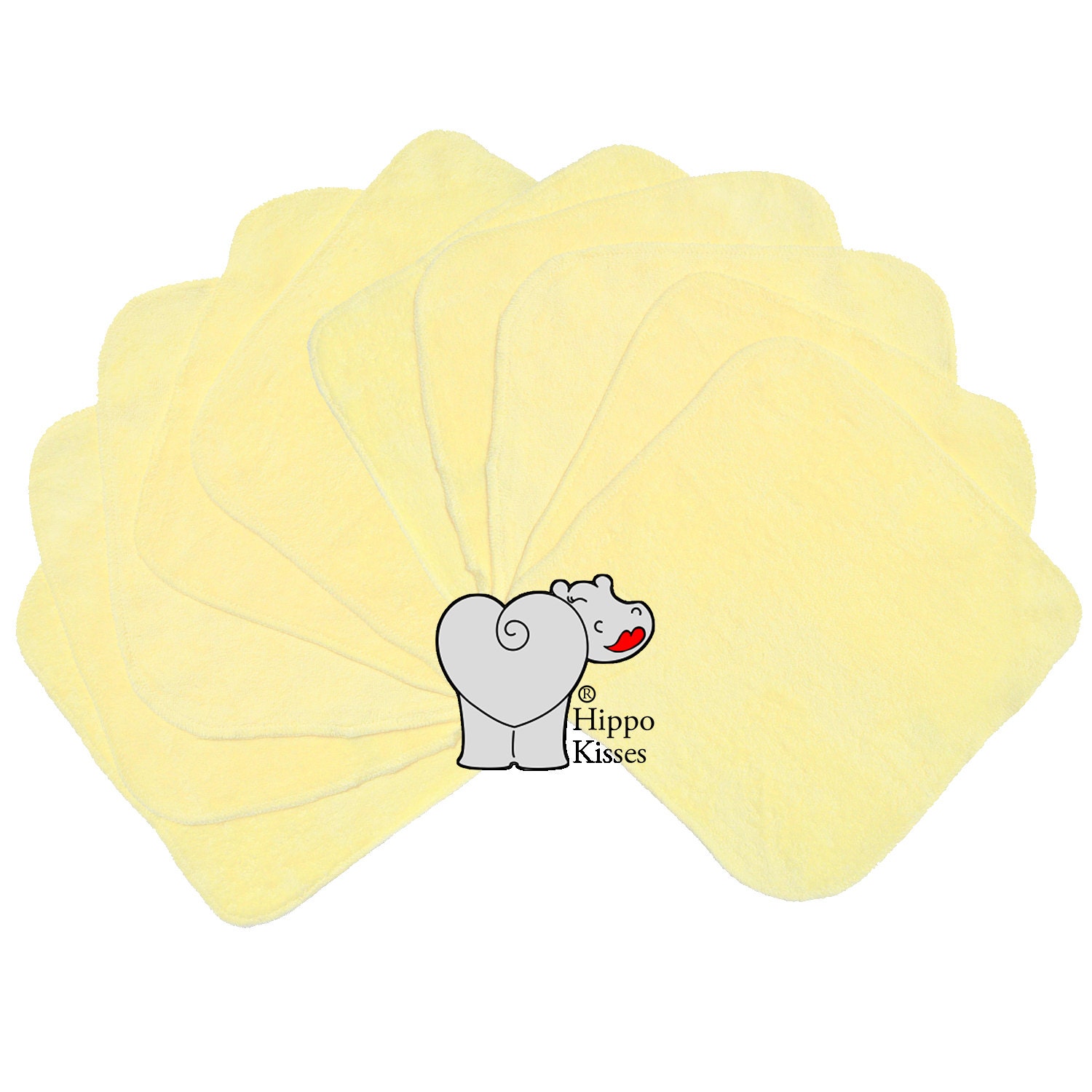 Baby Waschlappen Butter Gelb 10Er Pack, Gesichtstücher, Waschbare Desinfektionstücher von Etsy - CraftersCreekDesigns