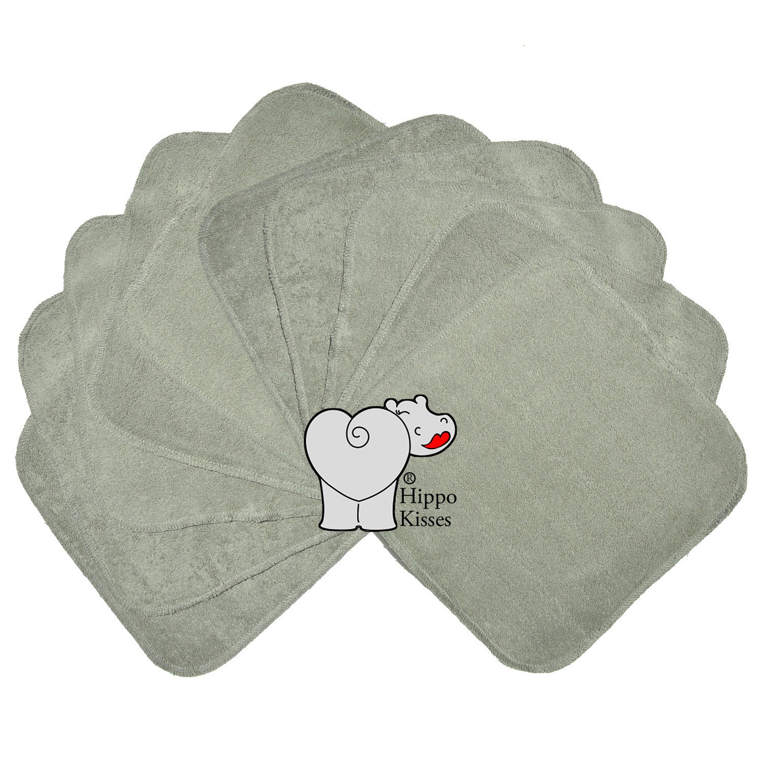 Baby Waschlappen Charcoal Grau 10Er Pack, Gesichtstücher, Waschbare Desinfektionstücher von Etsy - CraftersCreekDesigns