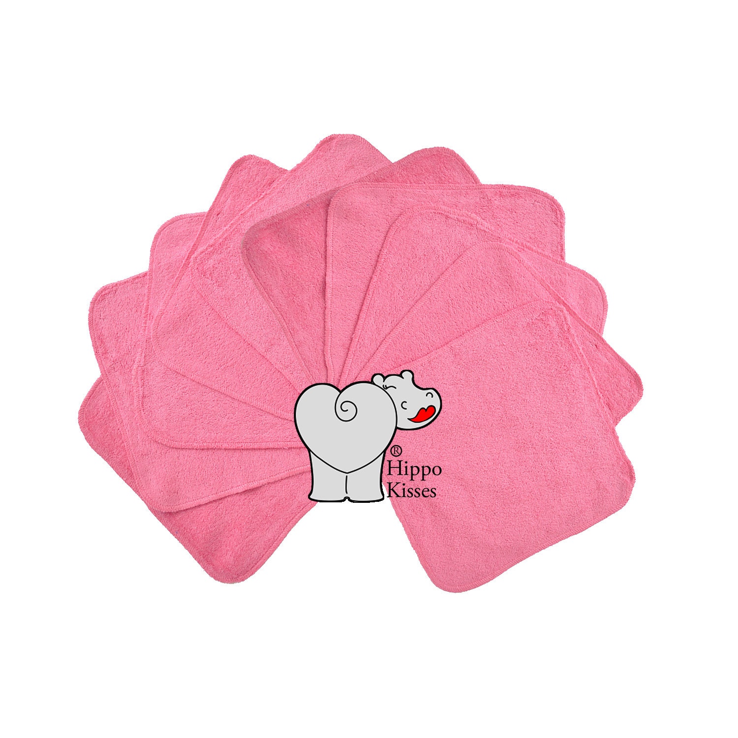 Baby Waschlappen Dunkel Rosa 10Er Pack, Gesichtstücher, Waschbare Desinfektionstücher von Etsy - CraftersCreekDesigns