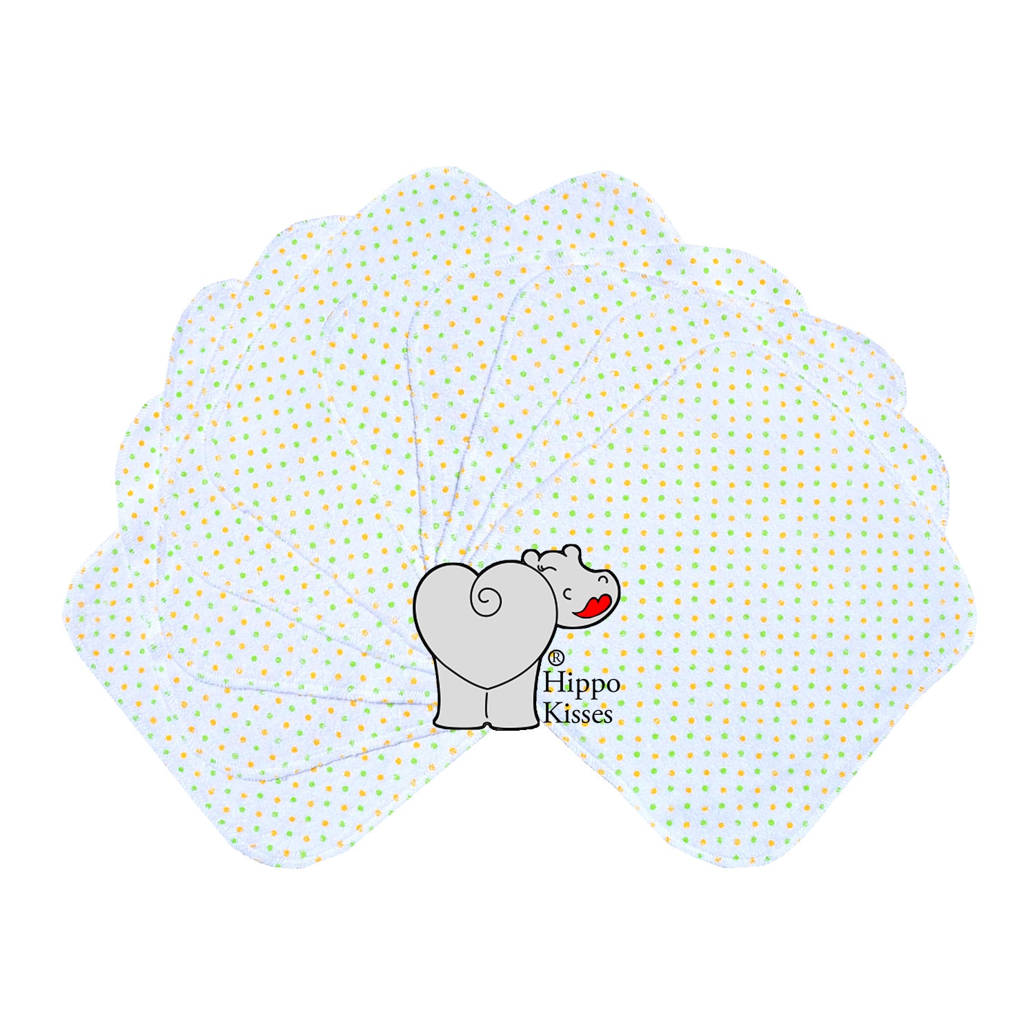 Baby Waschlappen Grüne Und Gelbe Punkte 10Er Pack, Gesichtstücher, Waschbare Desinfektionstücher von Etsy - CraftersCreekDesigns