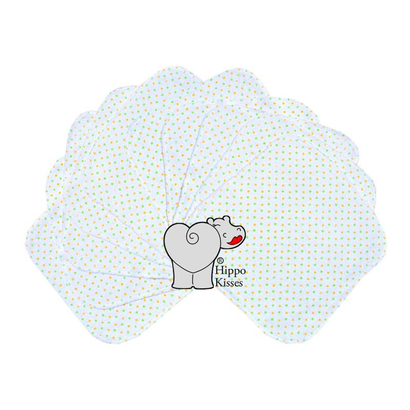 Baby Waschlappen Grüne Und Gelbe Punkte 10Er Pack, Gesichtstücher, Waschbare Desinfektionstücher von Etsy - CraftersCreekDesigns