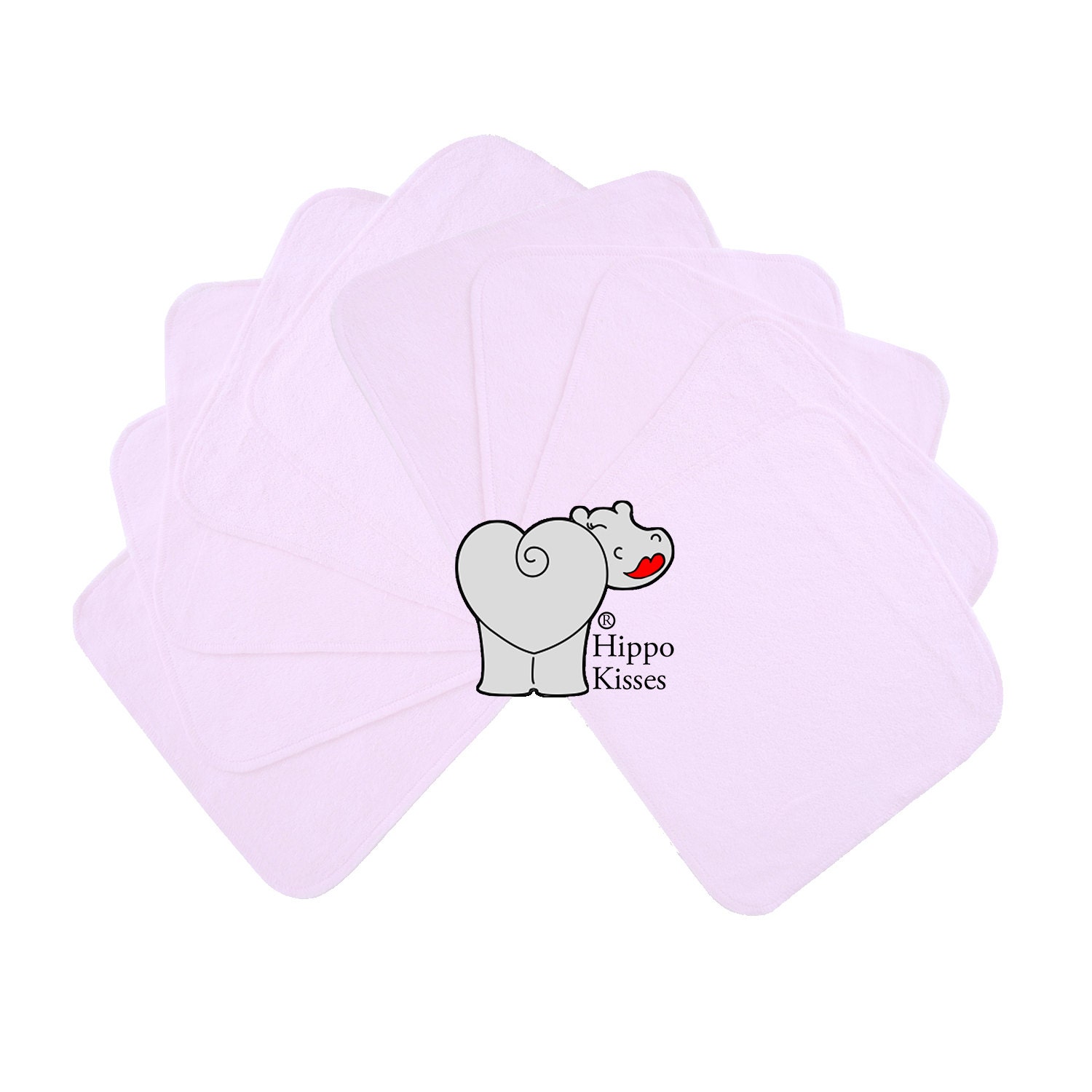 Baby Waschlappen Pastell Rosa 10Er Pack, Gesichtstücher, Waschbare Desinfektionstücher von Etsy - CraftersCreekDesigns