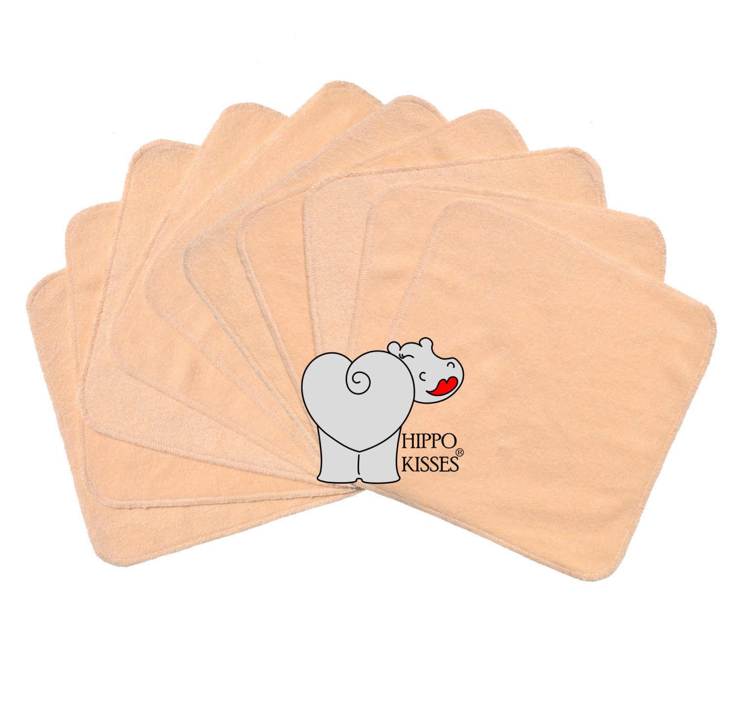 Baby Waschlappen Pfirsich 10Er Pack, Gesichtstücher, Waschbare Desinfektionstücher von Etsy - CraftersCreekDesigns