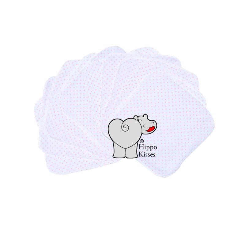 Baby Waschlappen Rosa Punkte 10Er Pack, Gesichtstücher, Waschbare Desinfektionstücher von Etsy - CraftersCreekDesigns