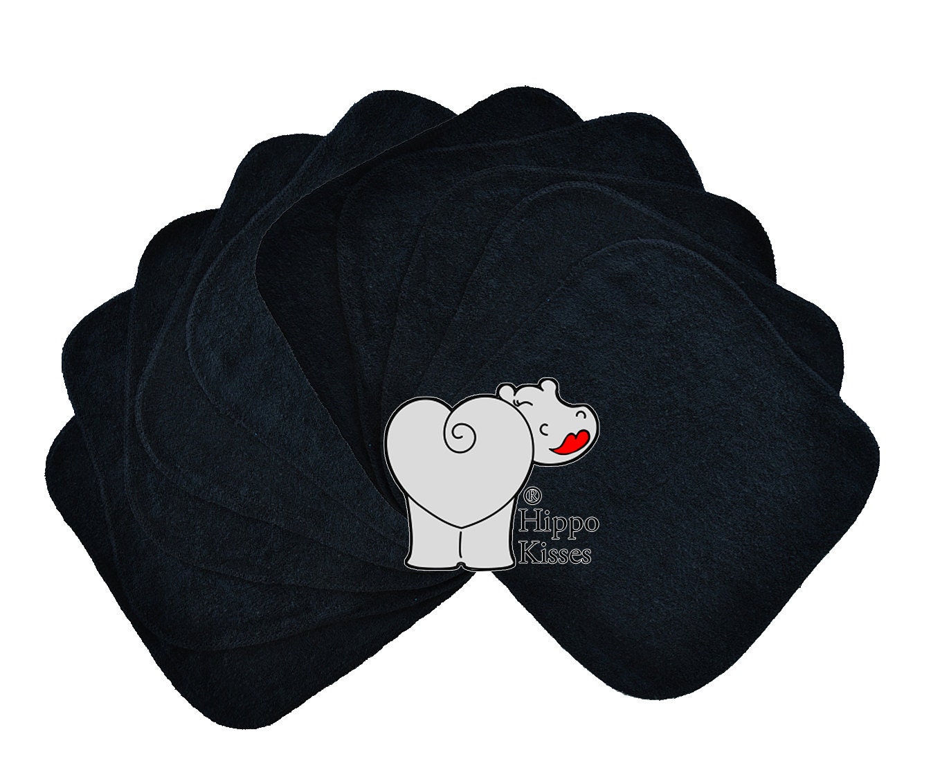 Baby Waschlappen Schwarz 10Er Pack, Gesichtstücher, Waschbare Desinfektionstücher von Etsy - CraftersCreekDesigns