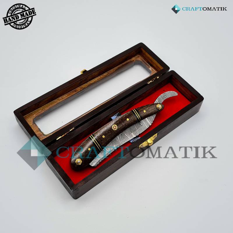 Rasiermesser | Damaszener Stahl Geschenk Set Hochwertig Herren Barber Razor Dbr28 von Etsy - Craftomatik