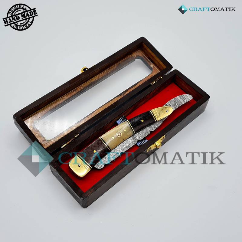 Rasiermesser | Damaszener Stahl Geschenk Set Hochwertig Herren Barber Razor Dbr39 von Etsy - Craftomatik