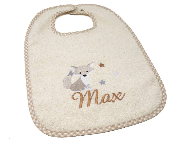 Lätzchen Mit Druckknopf Namen Und Motiv Fuchs Bestickt, Geschenk Zur Geburt, Babylätzchen Personalisiert, Namen, Taufgeschenk von Etsy - CreateyourCover
