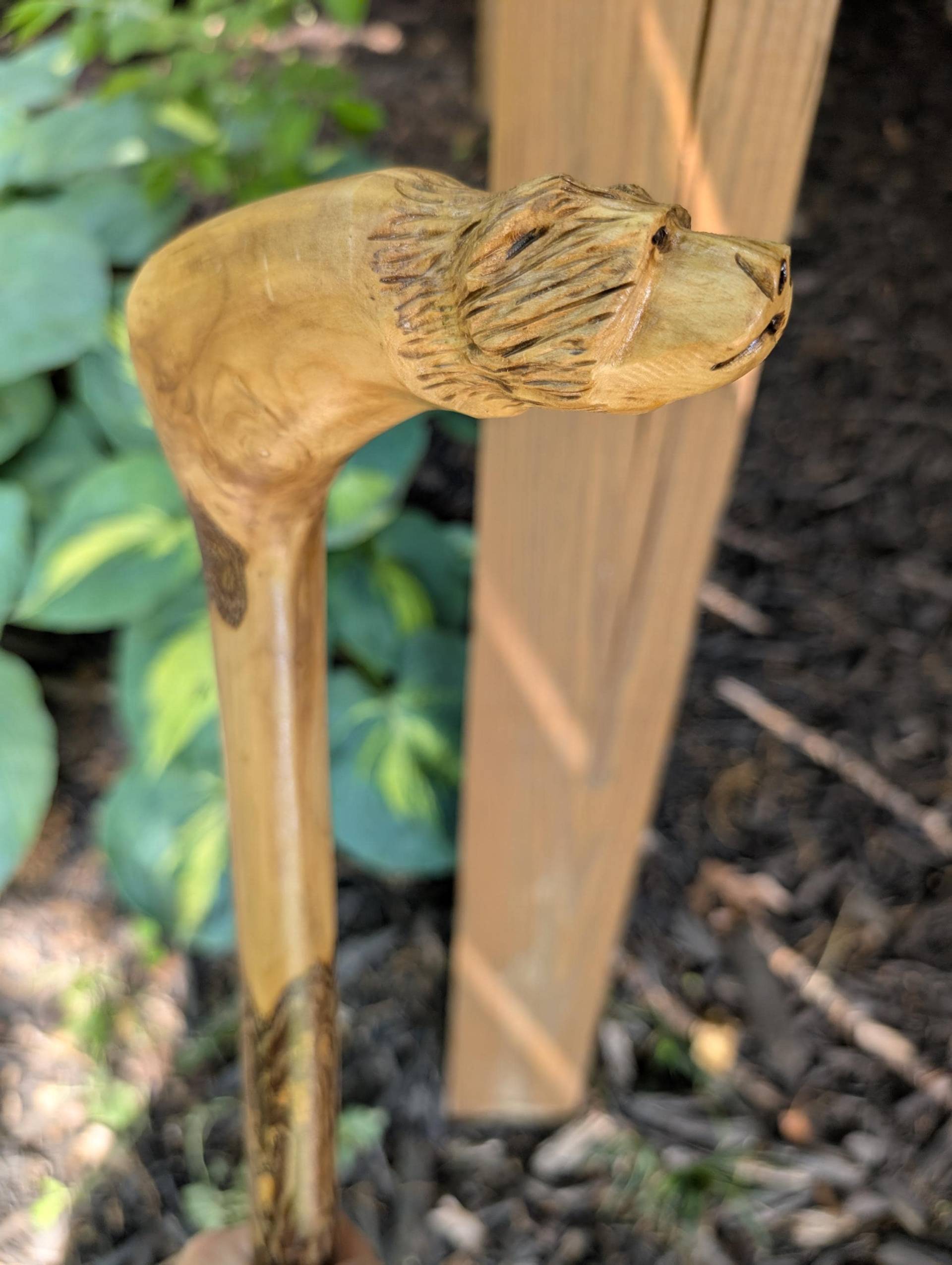 Wurzelstock Mit Bärenkopf, Der 38 "Hoch Schnitzt, Aus Schwarzem Gummi, Stark Und Leicht Von Creation Carvings von Etsy - CreationCarvings