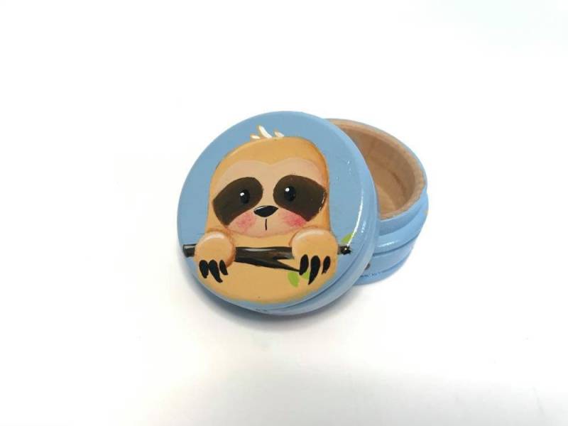 Dochtdose, Zahndose, Die Zahnfee, Mein Erster Docht, Kleine Dose, Faultier von Etsy - CreationsNath