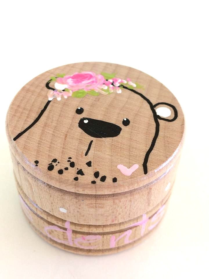 Kleine Schachtel, Mein Erster Docht, Die Zahnfee, Kleiner Bär, Holz, Mädchen, Blumen von Etsy - CreationsNath