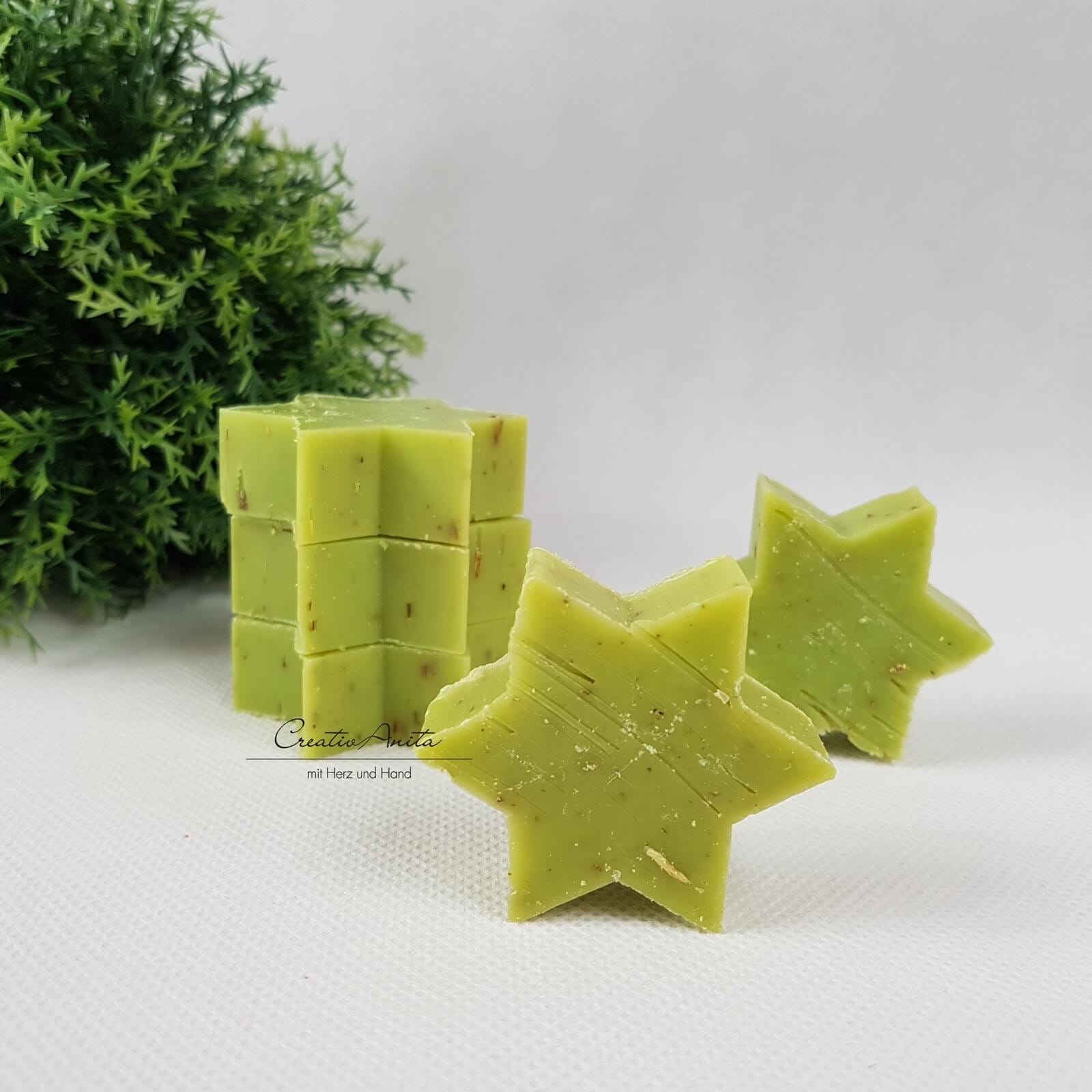 5 Stück - Sterne Seifensterne Eisenkraut Kundenpräsent Adventskalenderfüllung Schafmilchseife von Etsy - CreativAnita