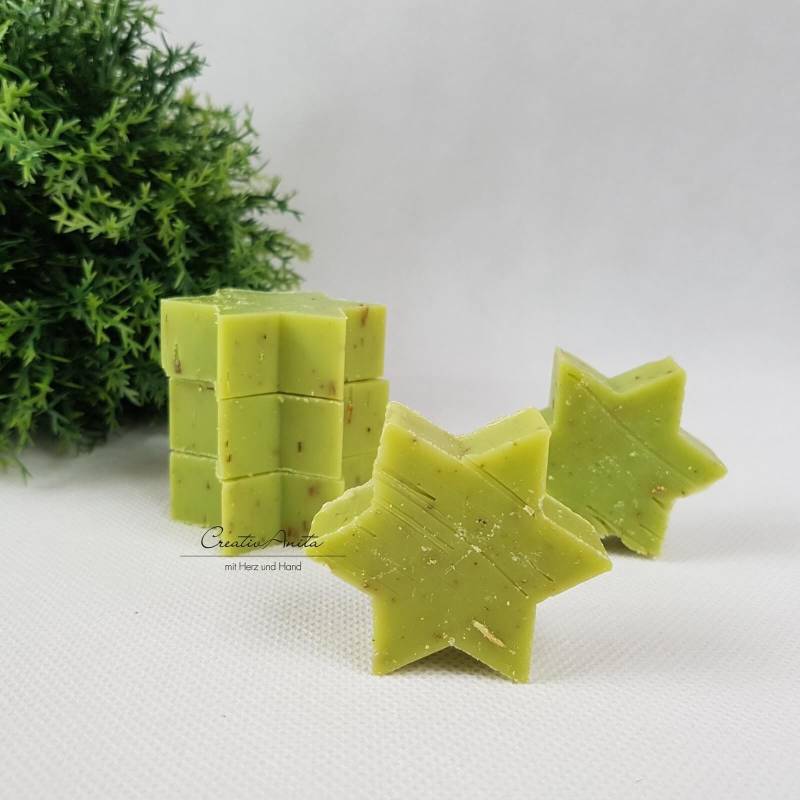 5 Stück - Sterne Seifensterne Eisenkraut Kundenpräsent Adventskalenderfüllung Schafmilchseife von Etsy - CreativAnita