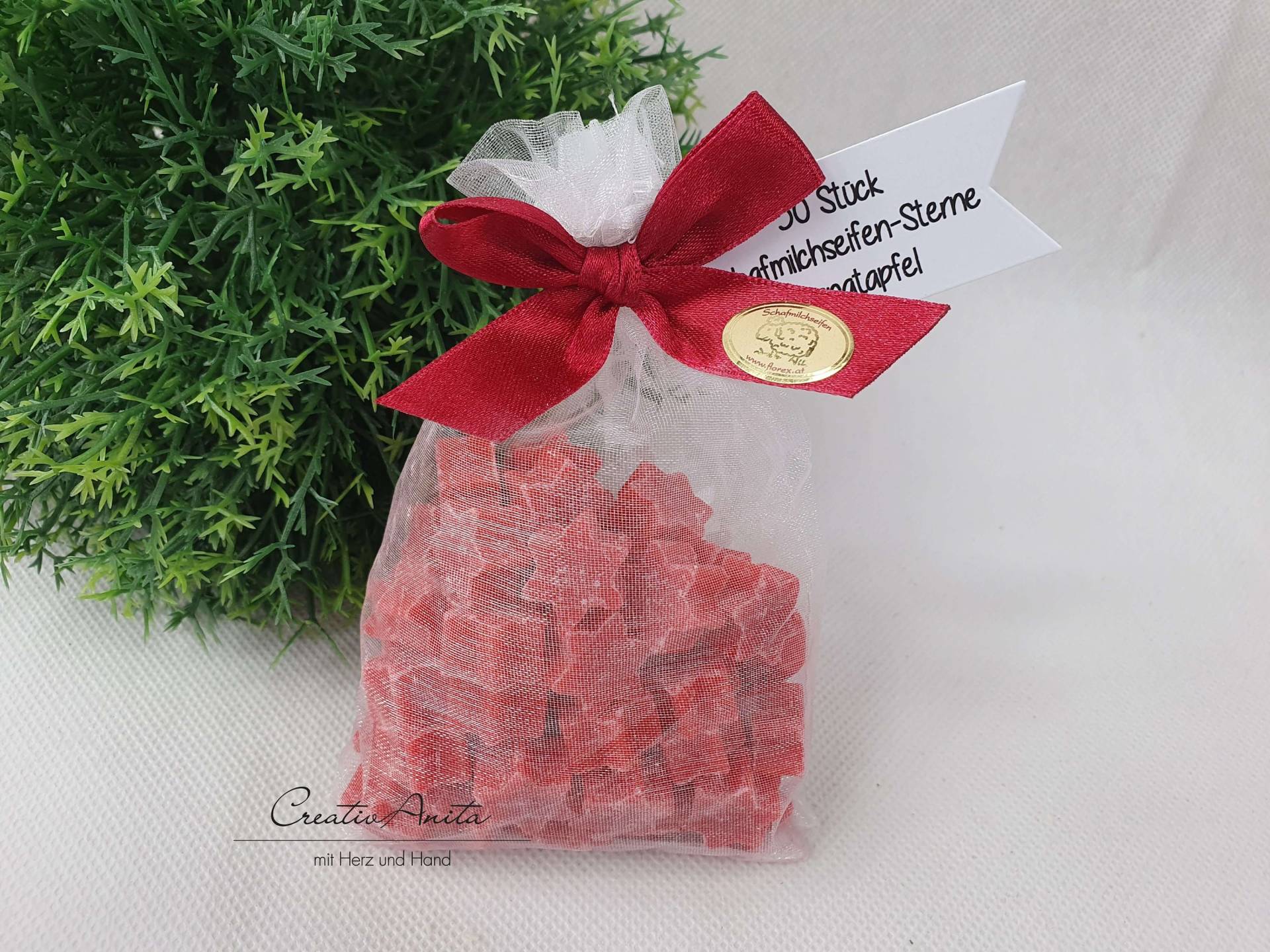 50 St. Sterne Seifensterne Bratapfel - Rot Im Organzasäckchen Gastgeschenke Weihnachten Schafmilchseife 50 St. Sterne Seifensterne Bratapfel - Rot Im Organzasäckchen Gastgeschenke Weihnachten Schafmilchseife von Etsy - CreativAnita