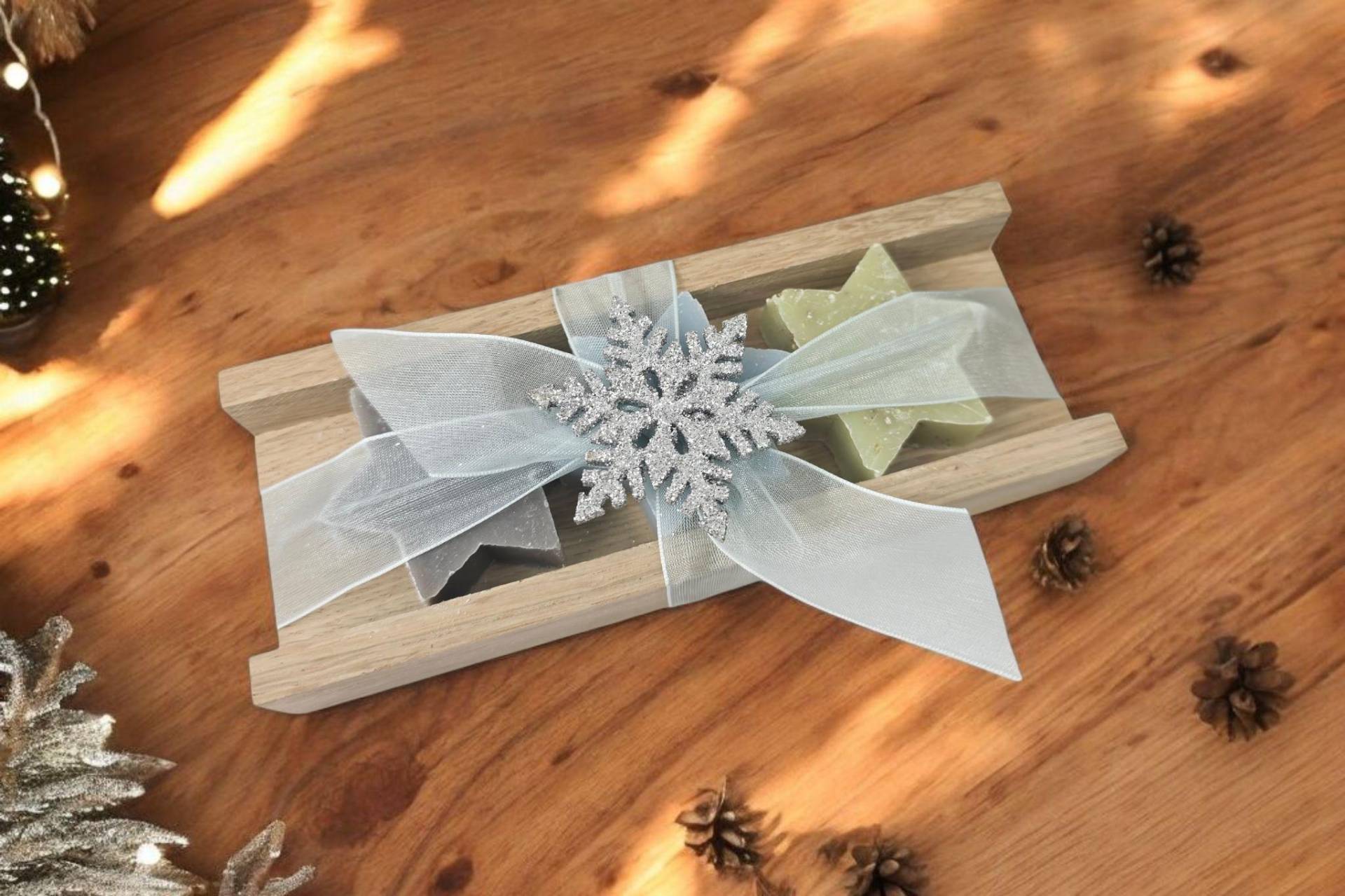 Geschenk Schafmilchseifen in Holzverpackung Mit Seifensterne -Grau-Blau-Grün Geschenk Schafmilchseifen in Holzverpackung Mit Seifensterne -Grau-Blau-Grün von Etsy - CreativAnita