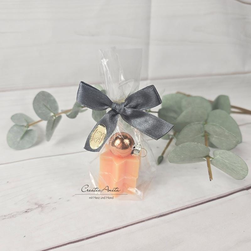Seifensterne Orange - Mit Weihnachtskugel Dekoriert Mitbringsel von Etsy - CreativAnita