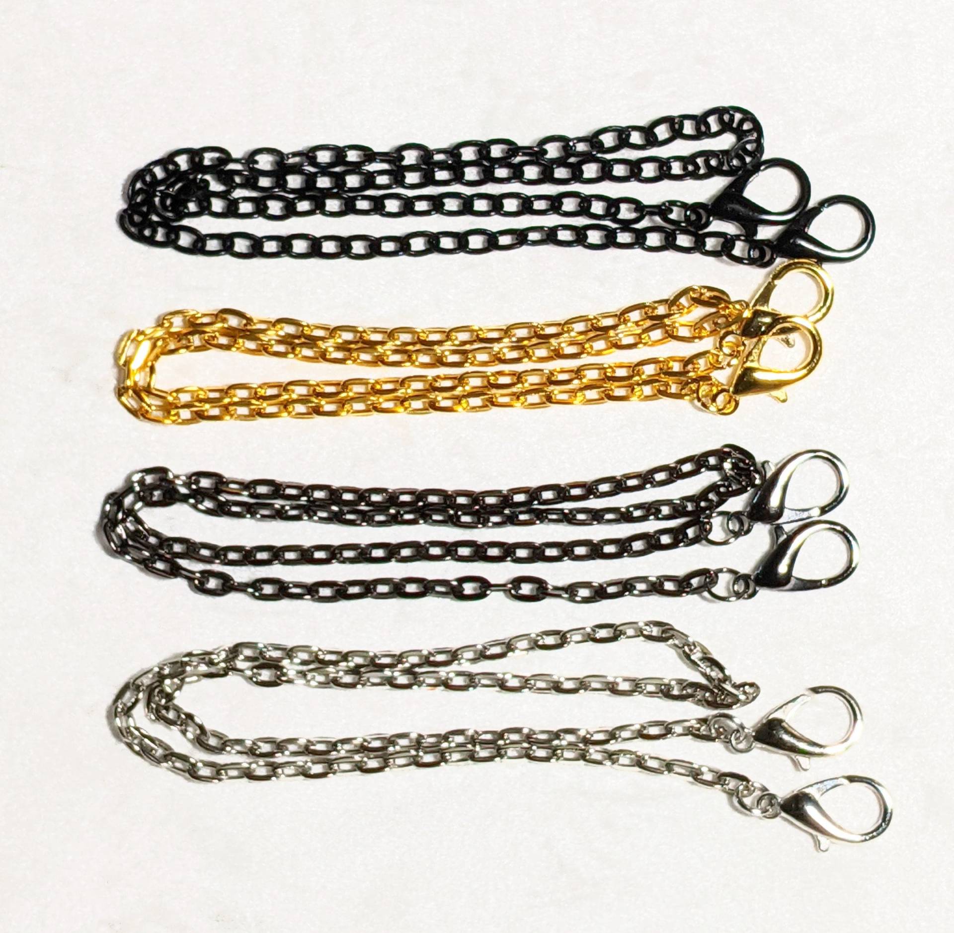 Gesichtsmaske Kettenhalter Lanyard 18 "Metall Erwachsene/Kinder 3 Farben Sie Wählen Starkes Langlebiges Silber, Schwarz, Gold, Gunmetal Mode von Etsy - CreativeDesignsByVMS