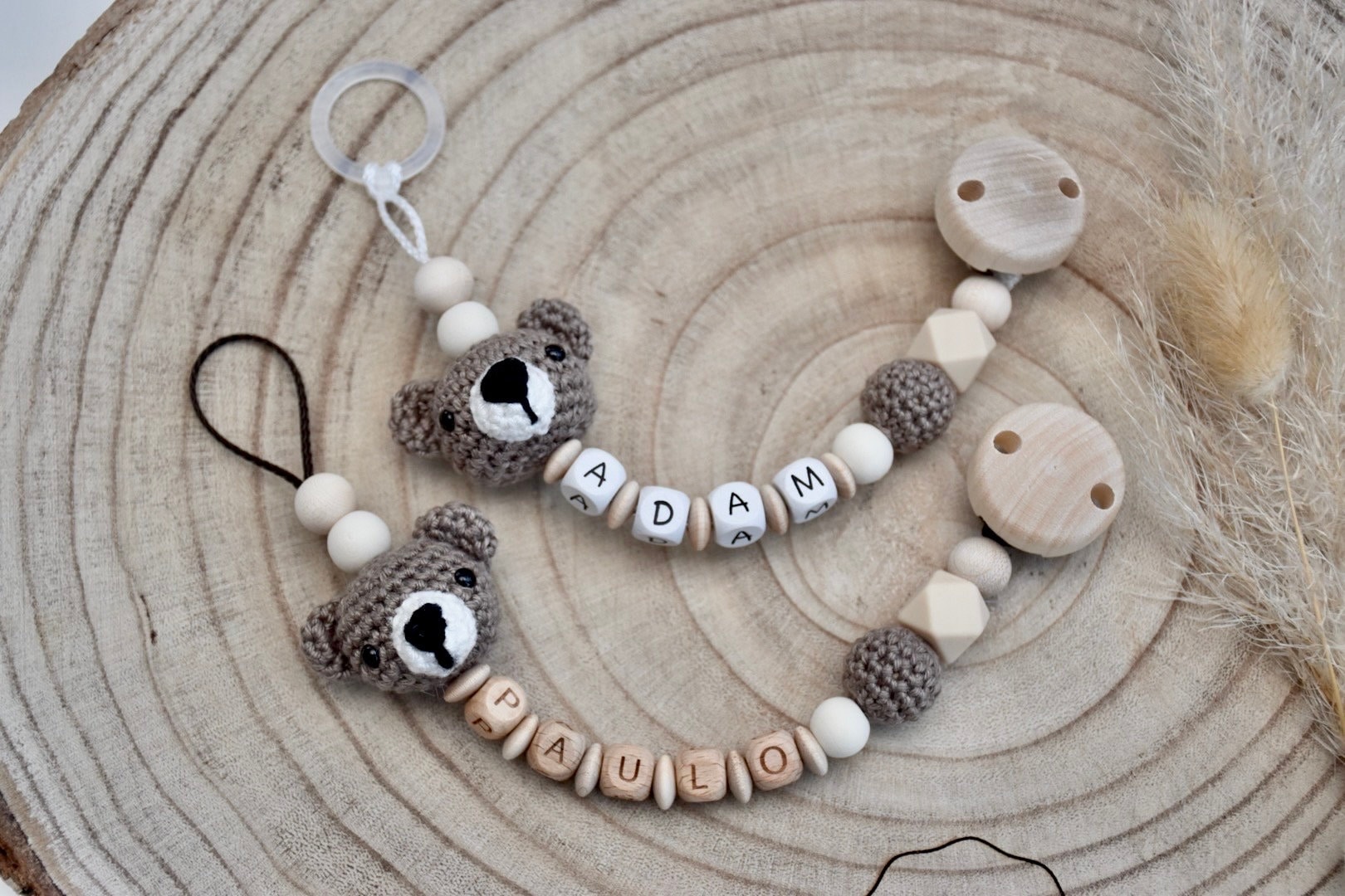 Schnullerkette Bär Personalisiert von Etsy - Creativsistershop