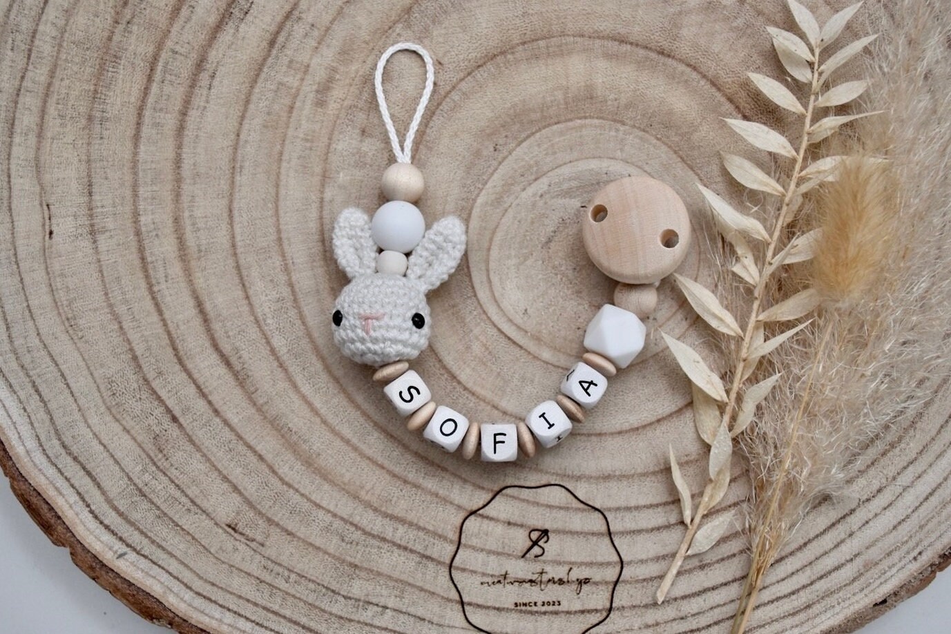 Schnullerkette Hase Personalisiert von Etsy - Creativsistershop