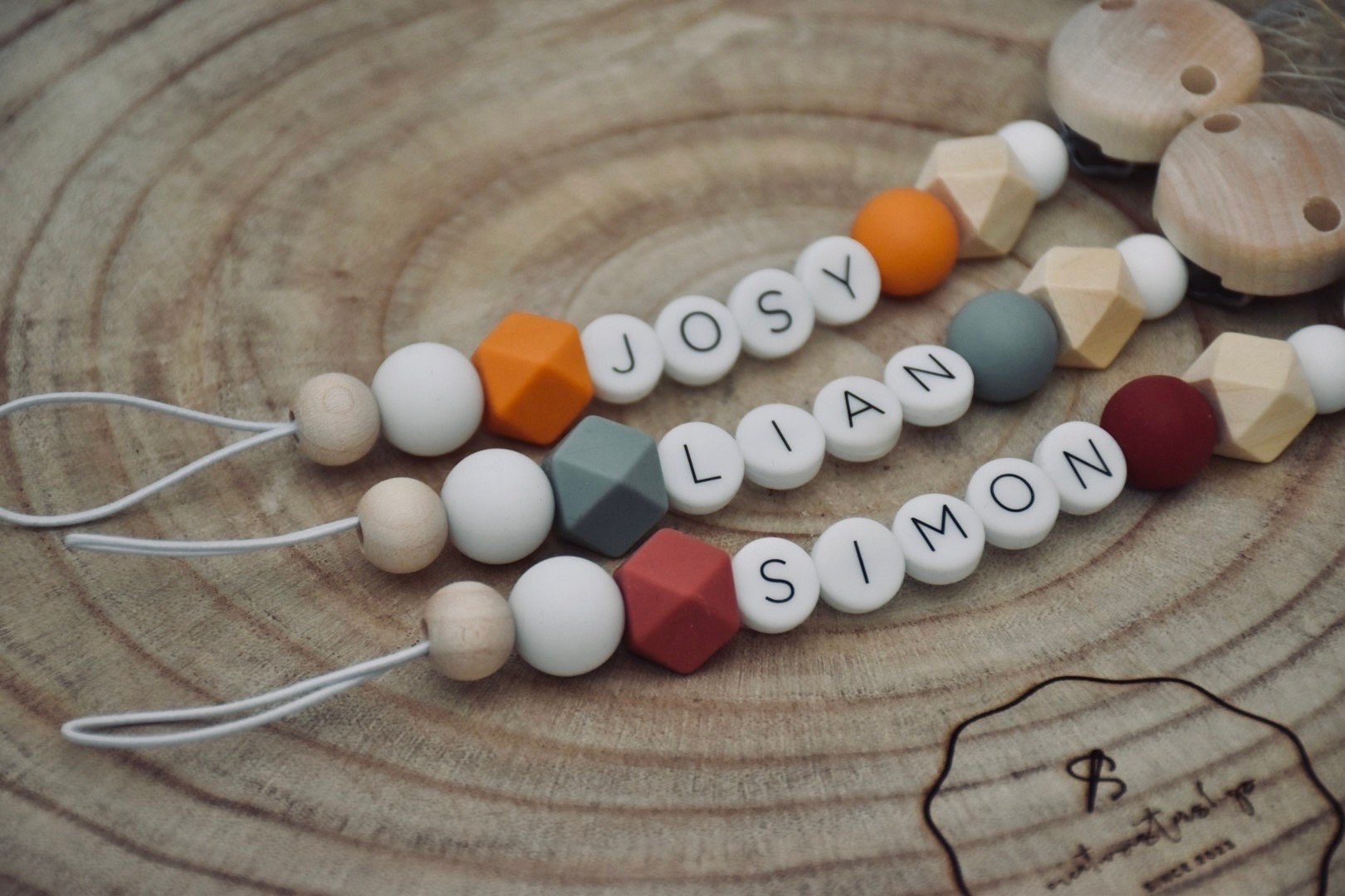 Schnullerkette Mit Silikonbuchstaben Personalisiert von Etsy - Creativsistershop